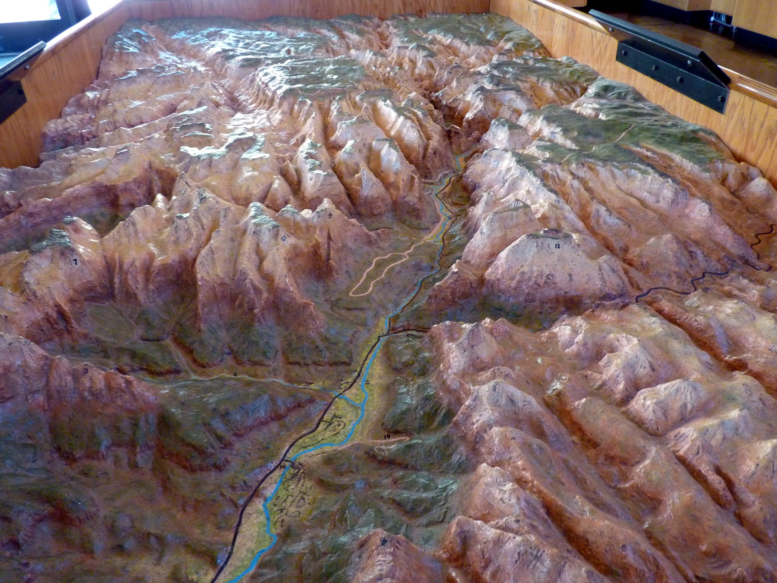  3-D map showing Zion Canyon 