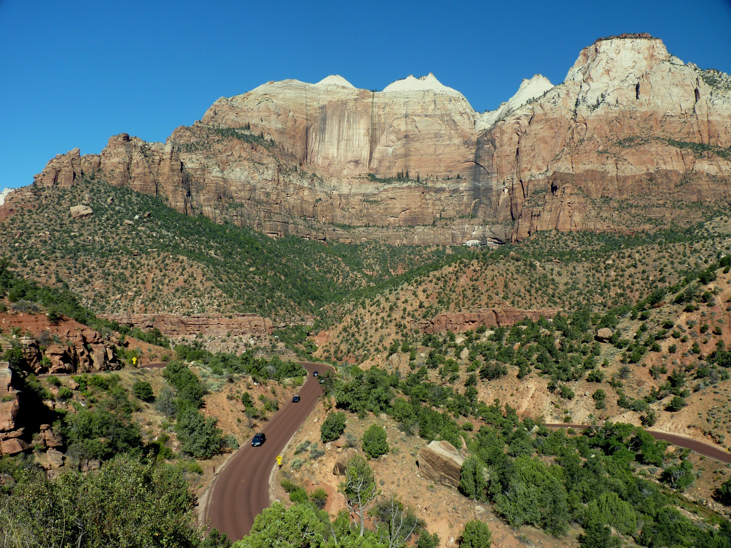  Road leading through the park 