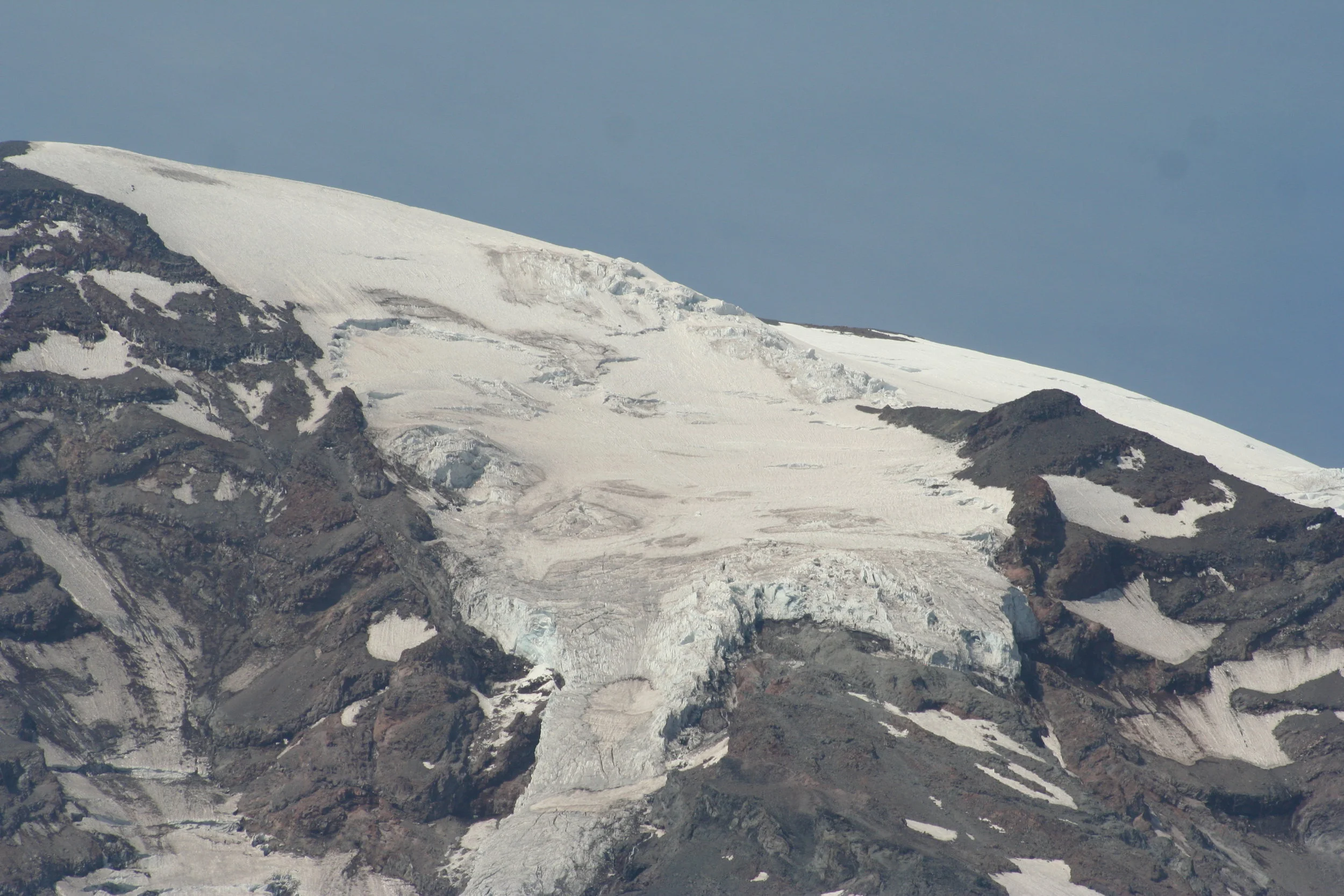  Views of a glacier on the mountain 