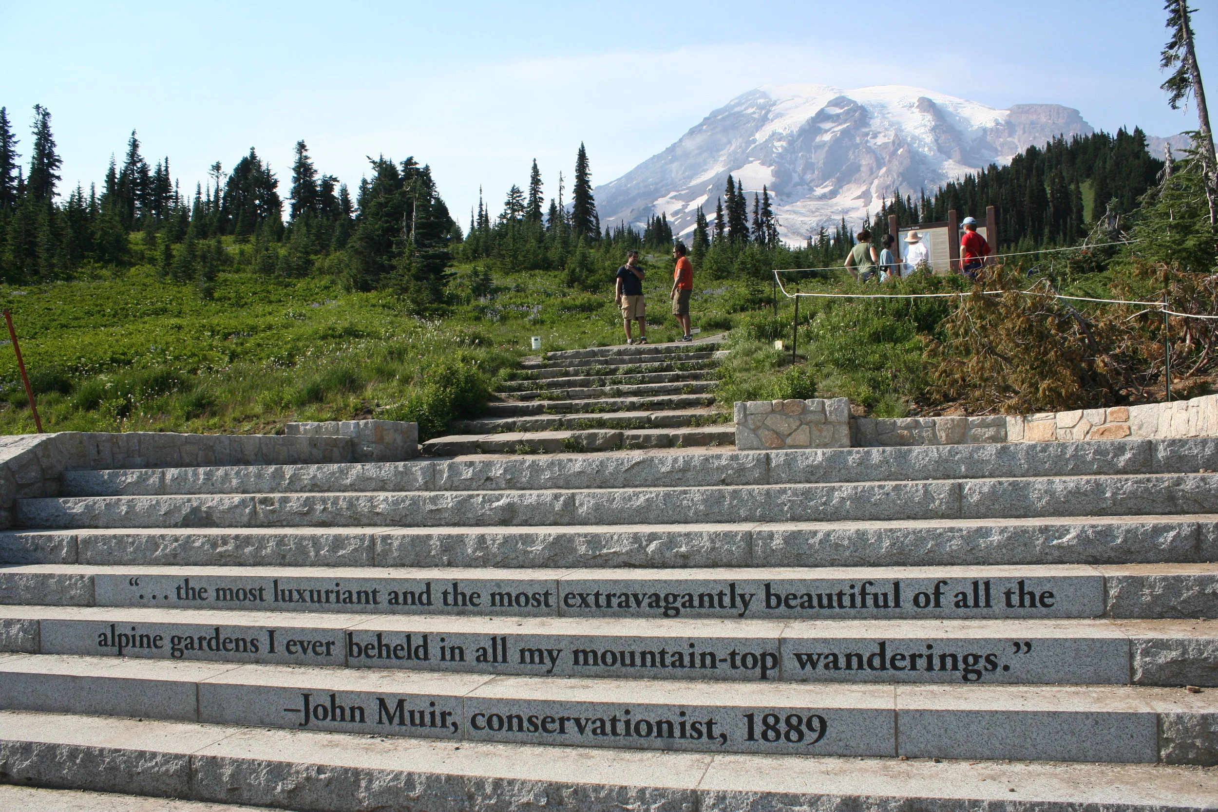  Stairs leading to mountain hikes 