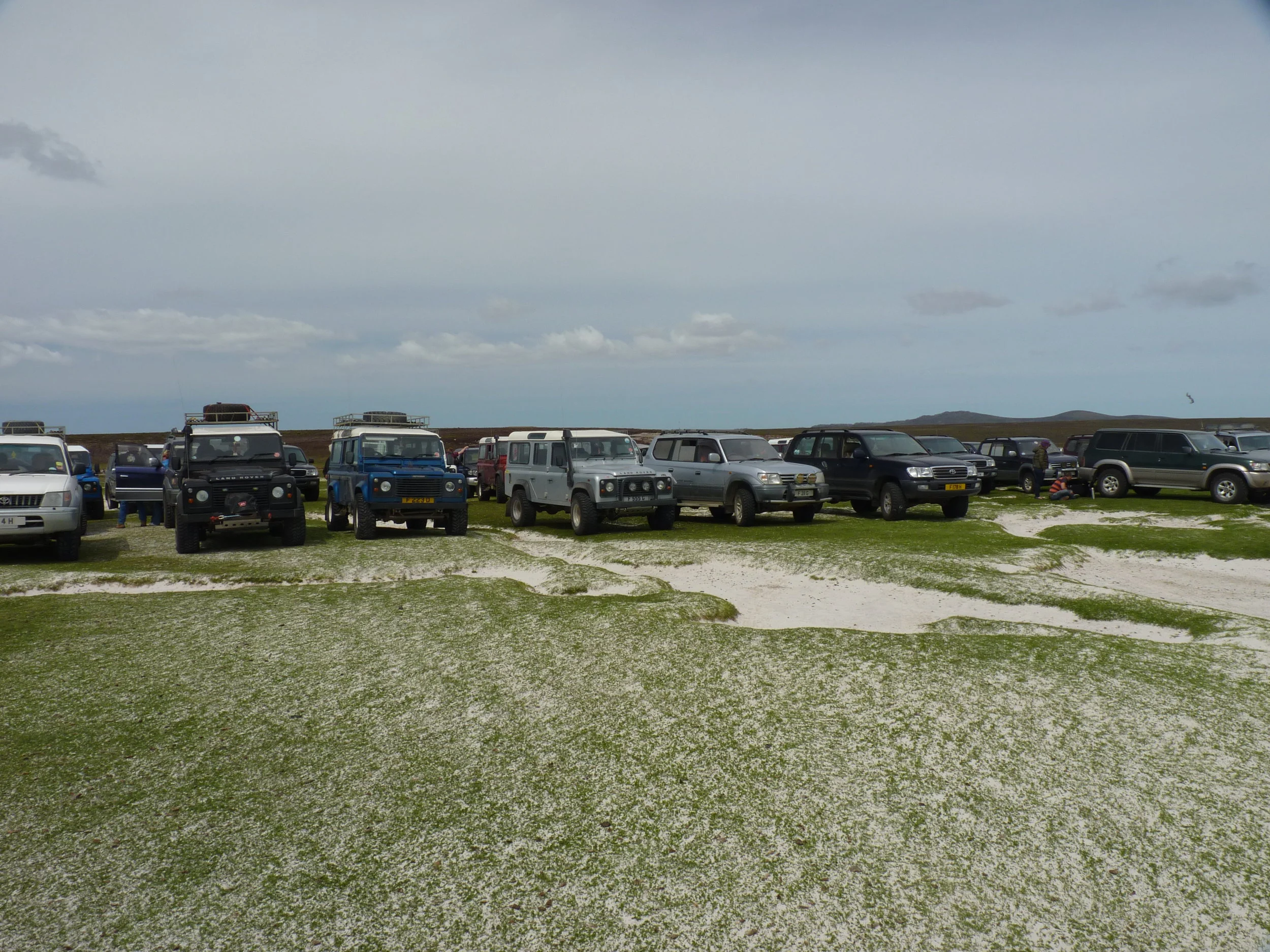  Land Rovers take us overland to Volunteer Point 