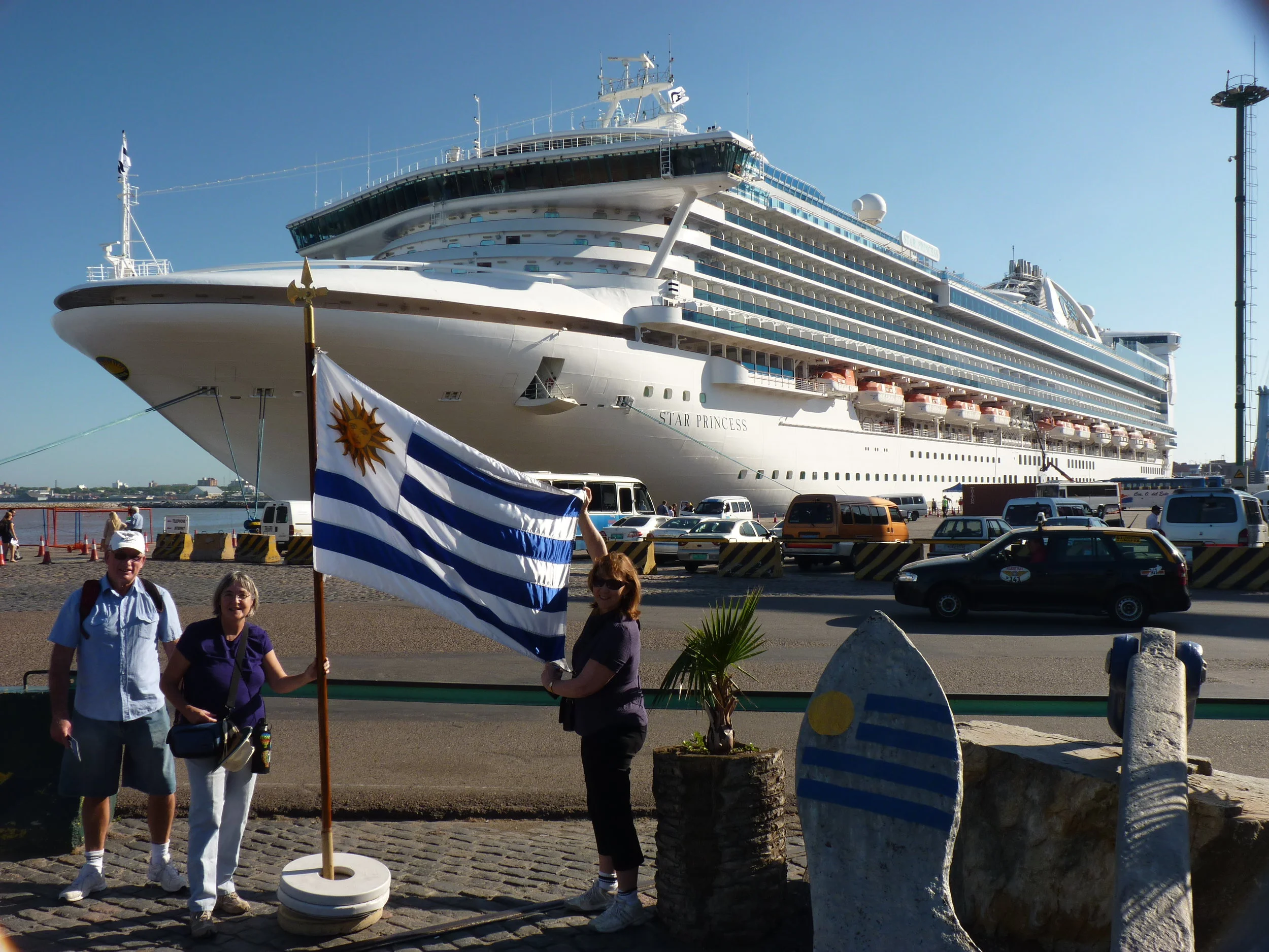  Uruguay flag with Kevin &amp; Sally 