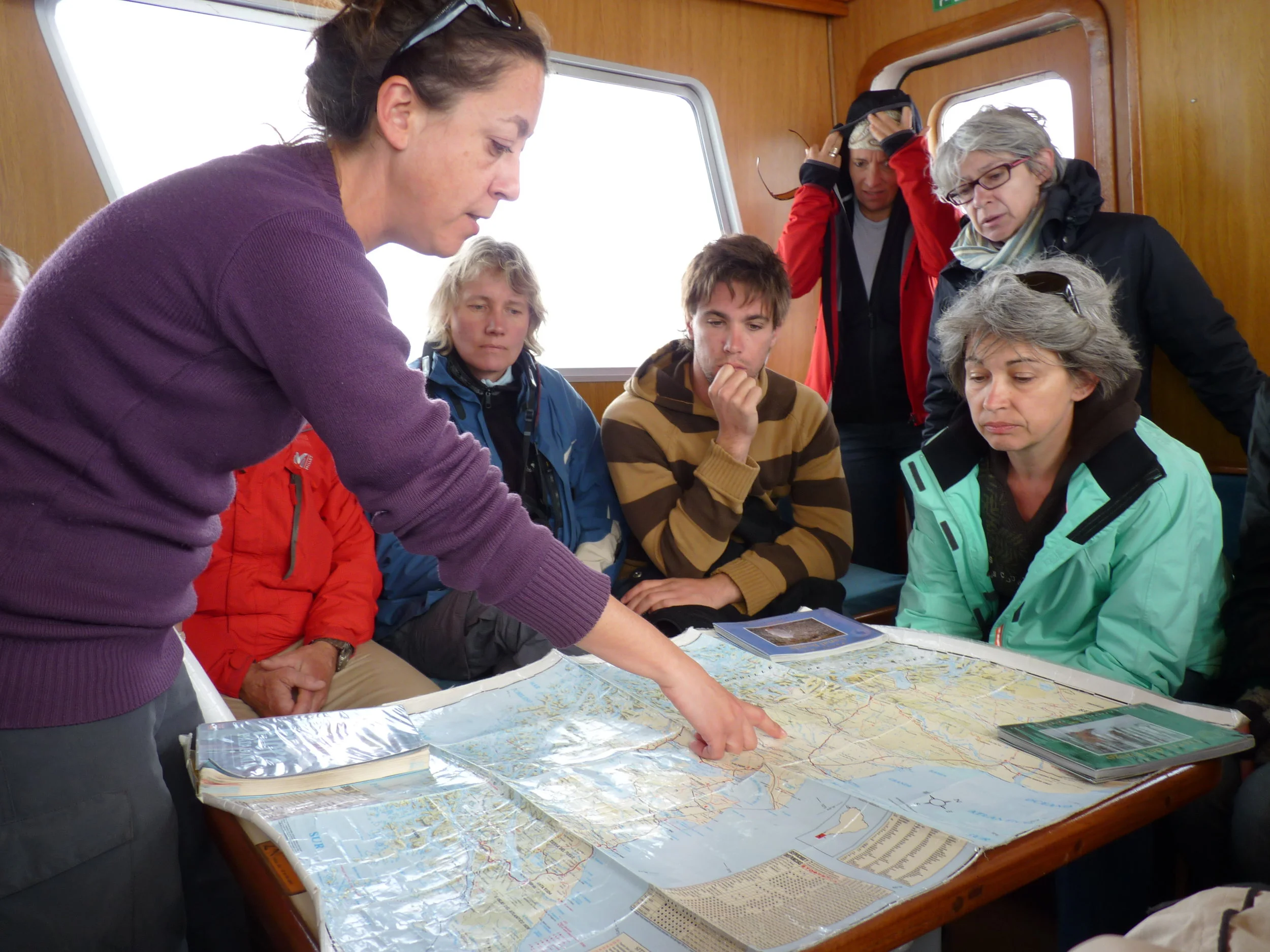  Tour Guide shows us the map 