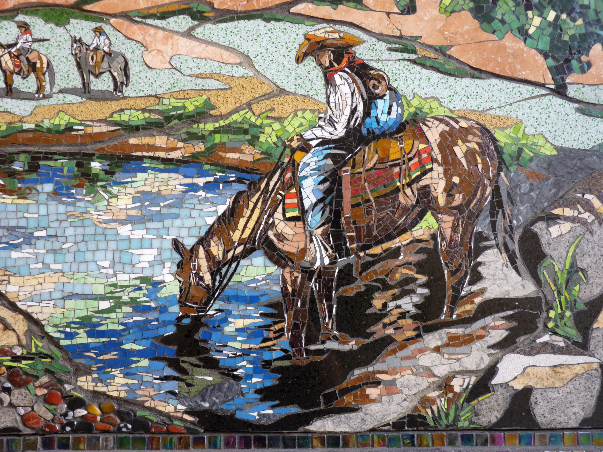Detail of "The Emigrant Trail", Temecula, California