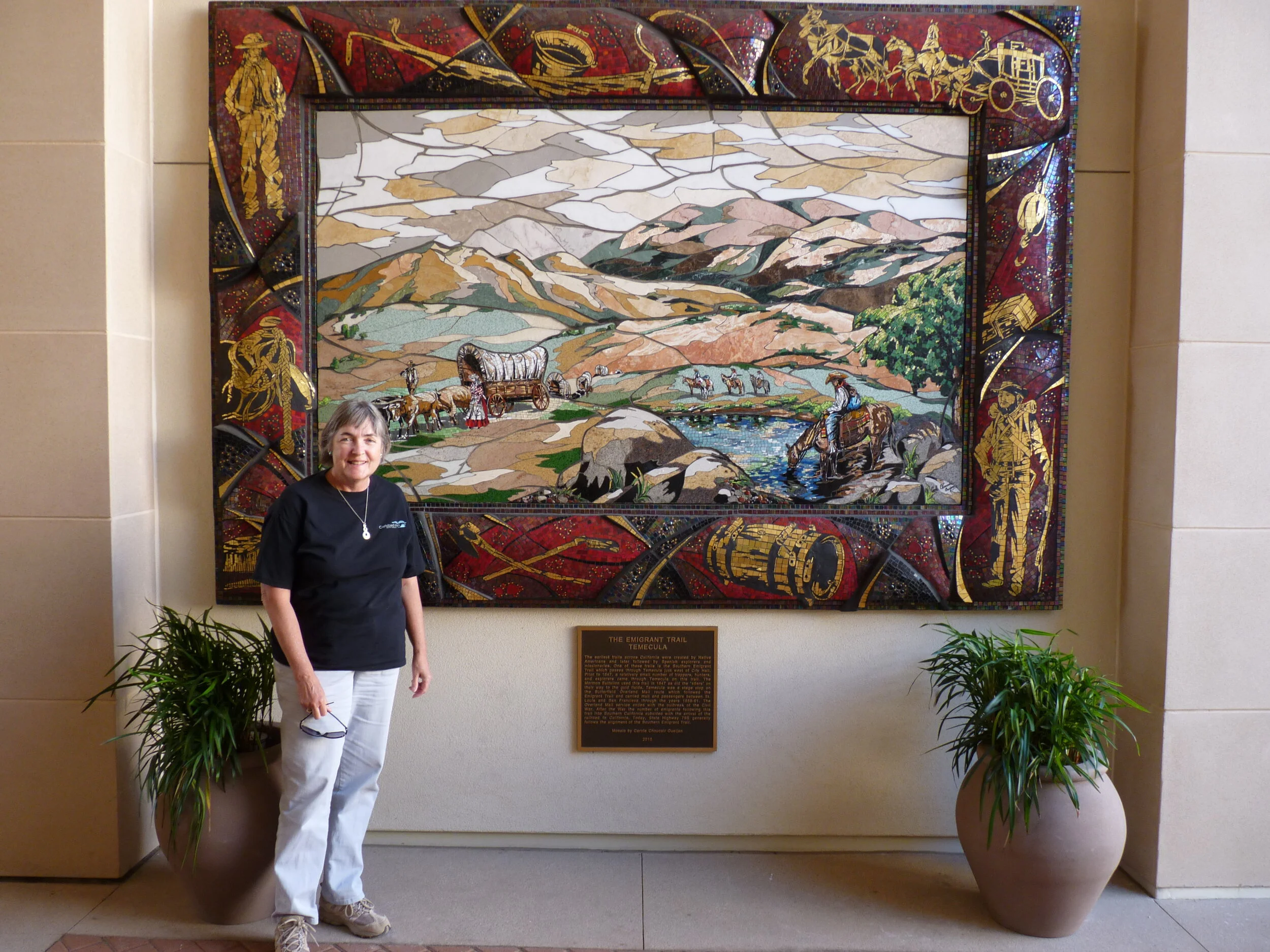 "The Emigrant Trail" 2010, Mosaic by Carole Choucair Oueijan