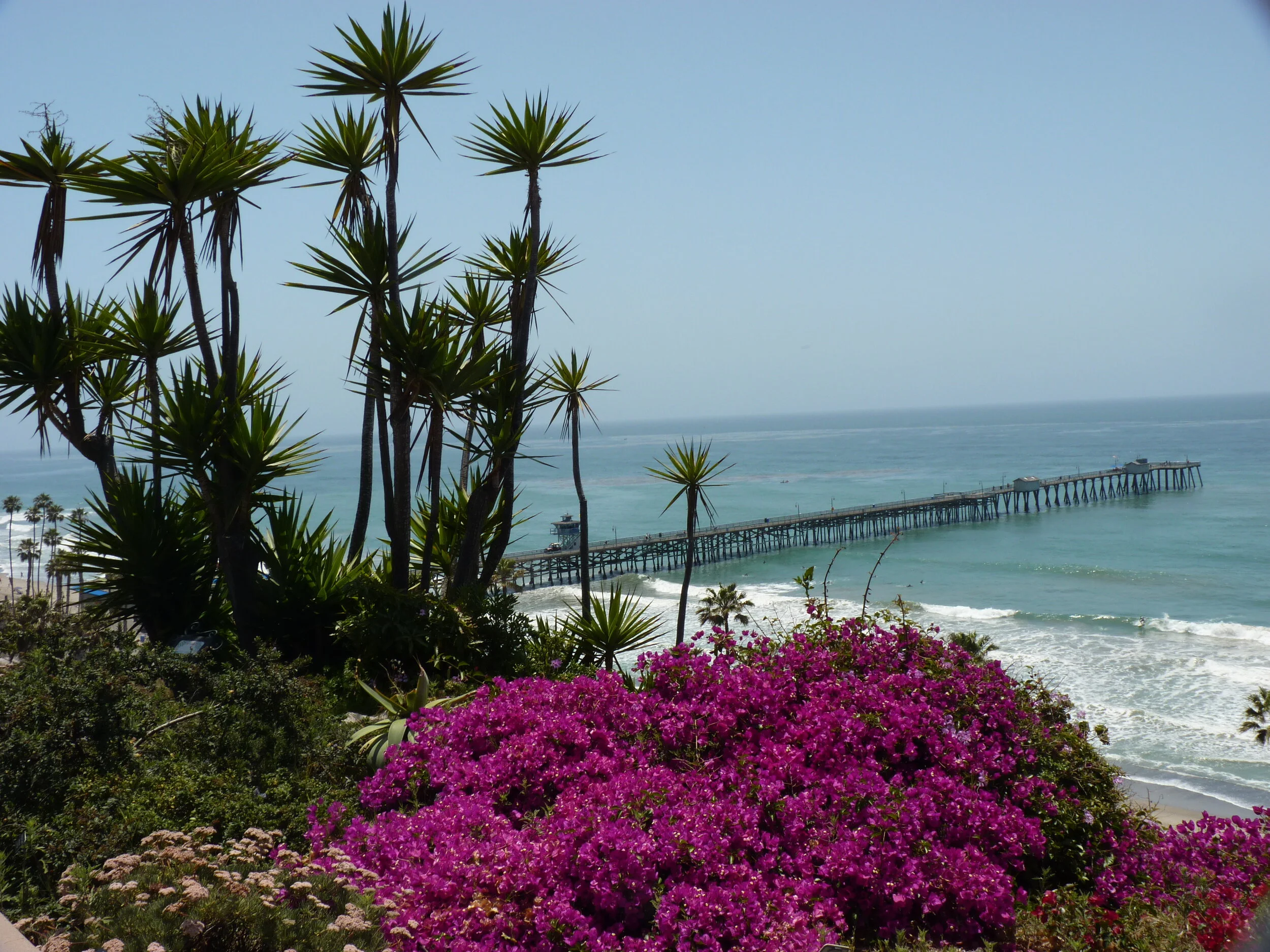View of San Clemente Pier from Casa Romantica
