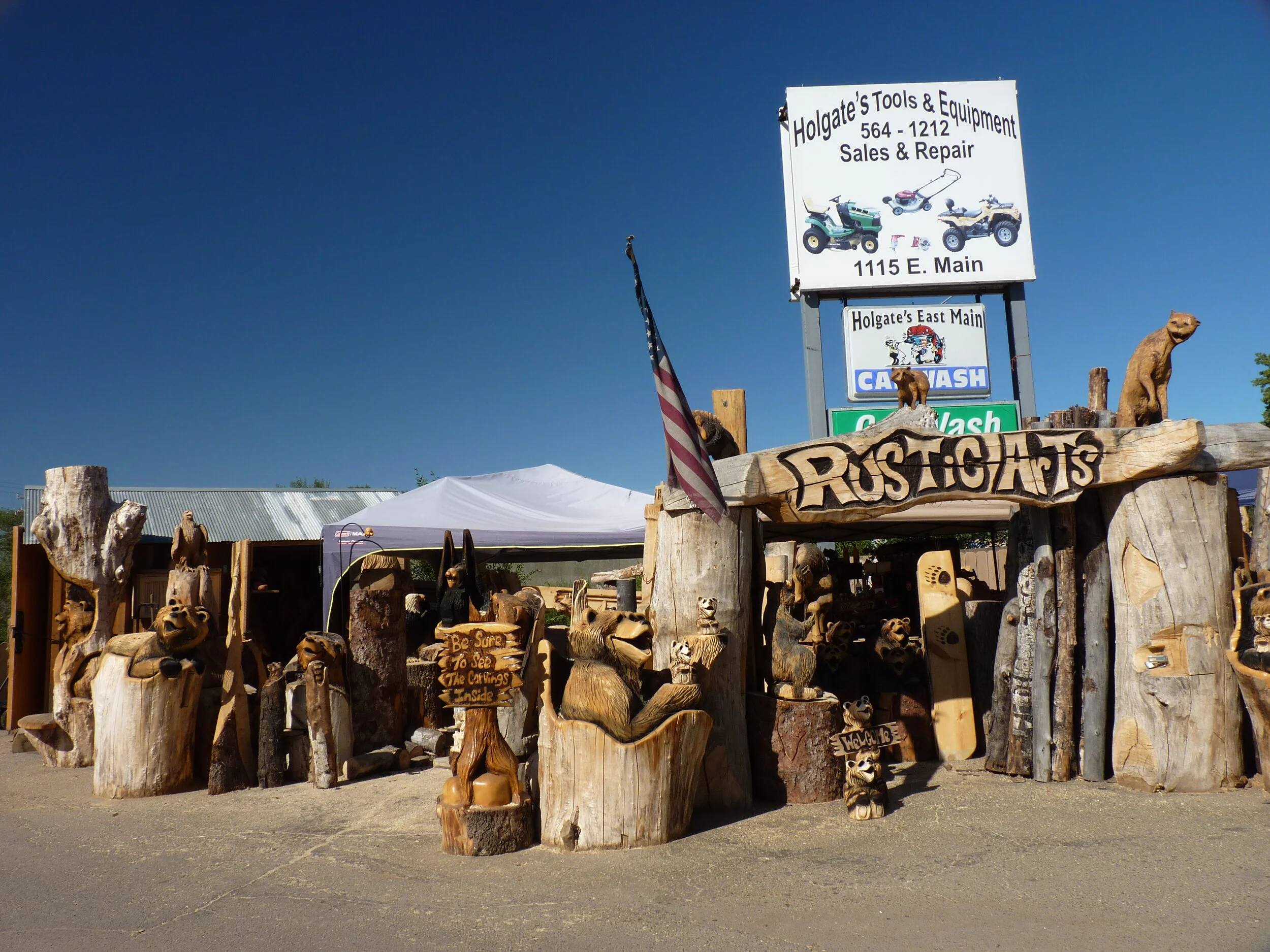  Unique wood carvings, Cortez, Colorado 