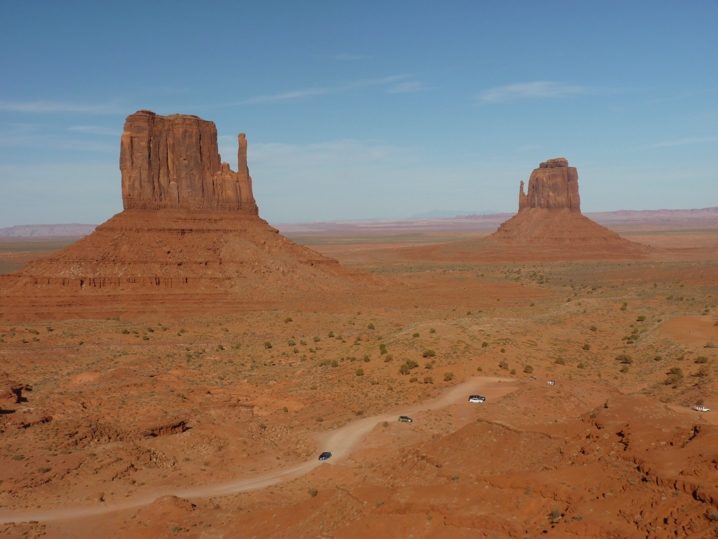 Driving into Monument Valley