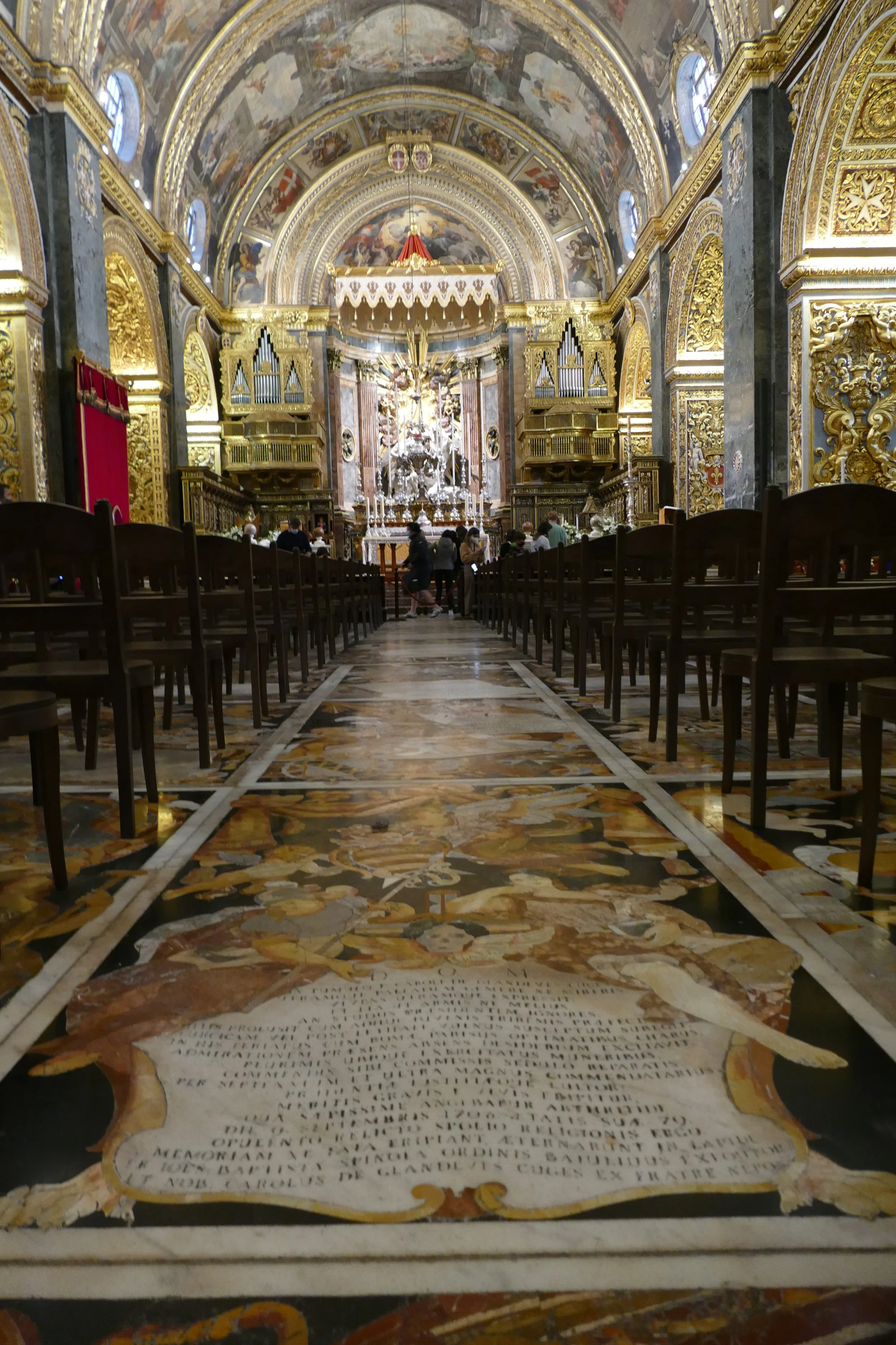 Interior of St John's Co-Cathedral with marble Floors