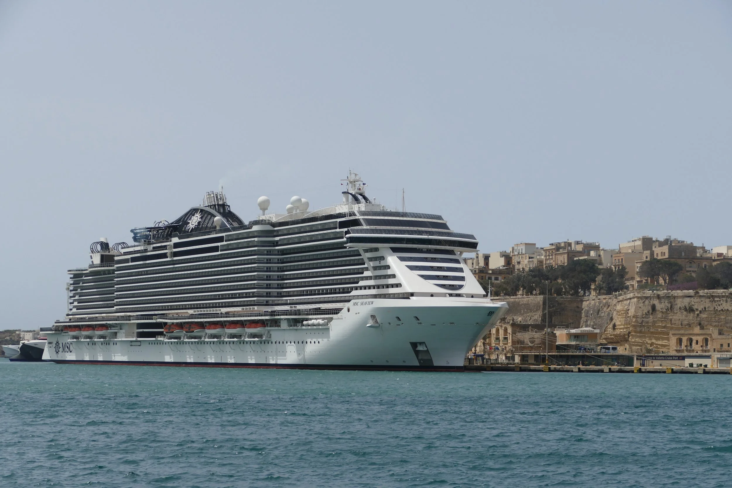 Many cruise ships visit Valletta