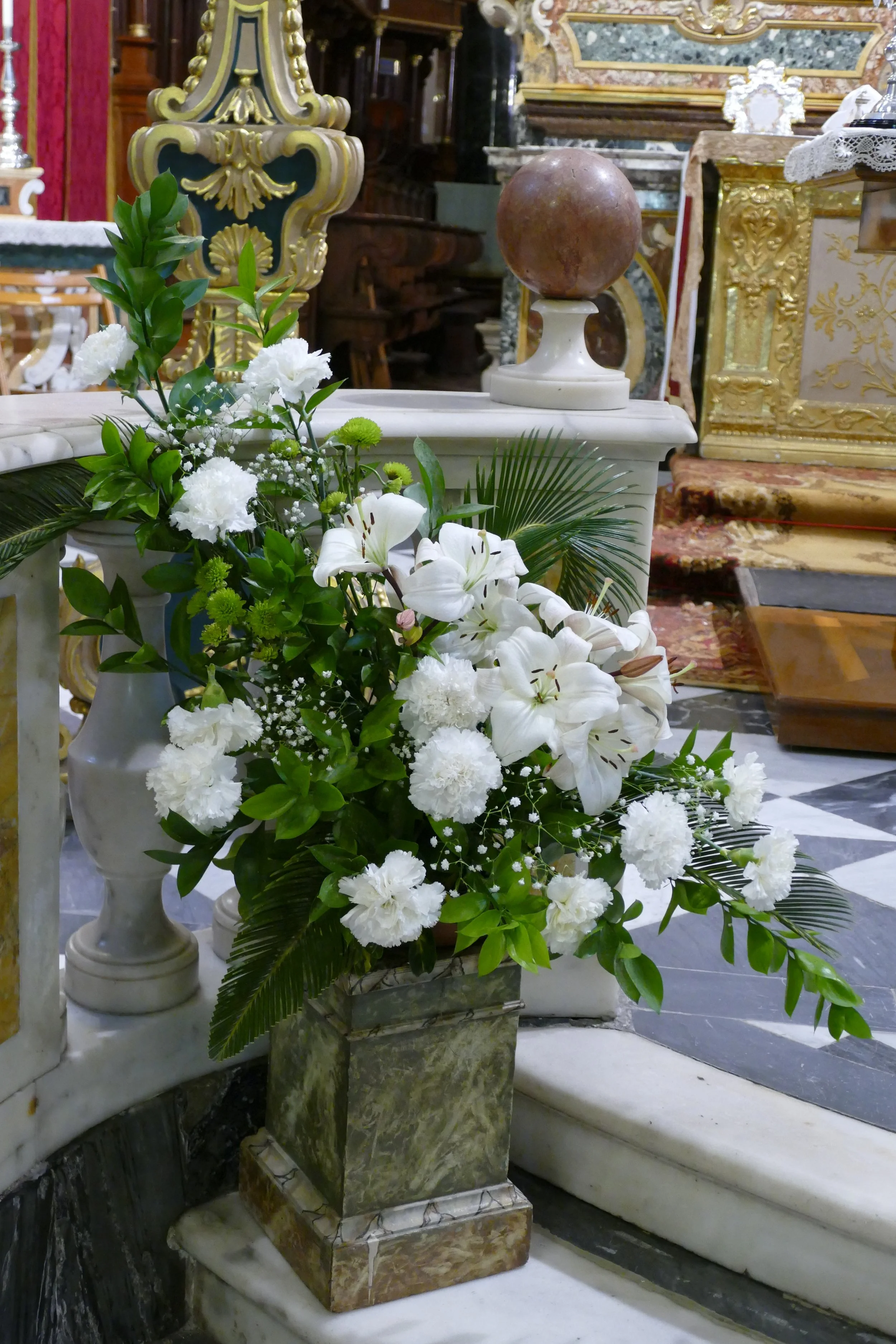   Easter Flowers in the Church  