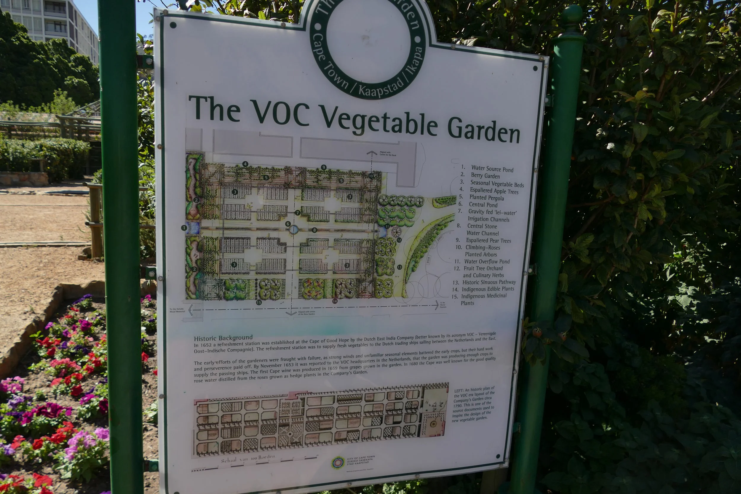  Old uses in the Company Garden 