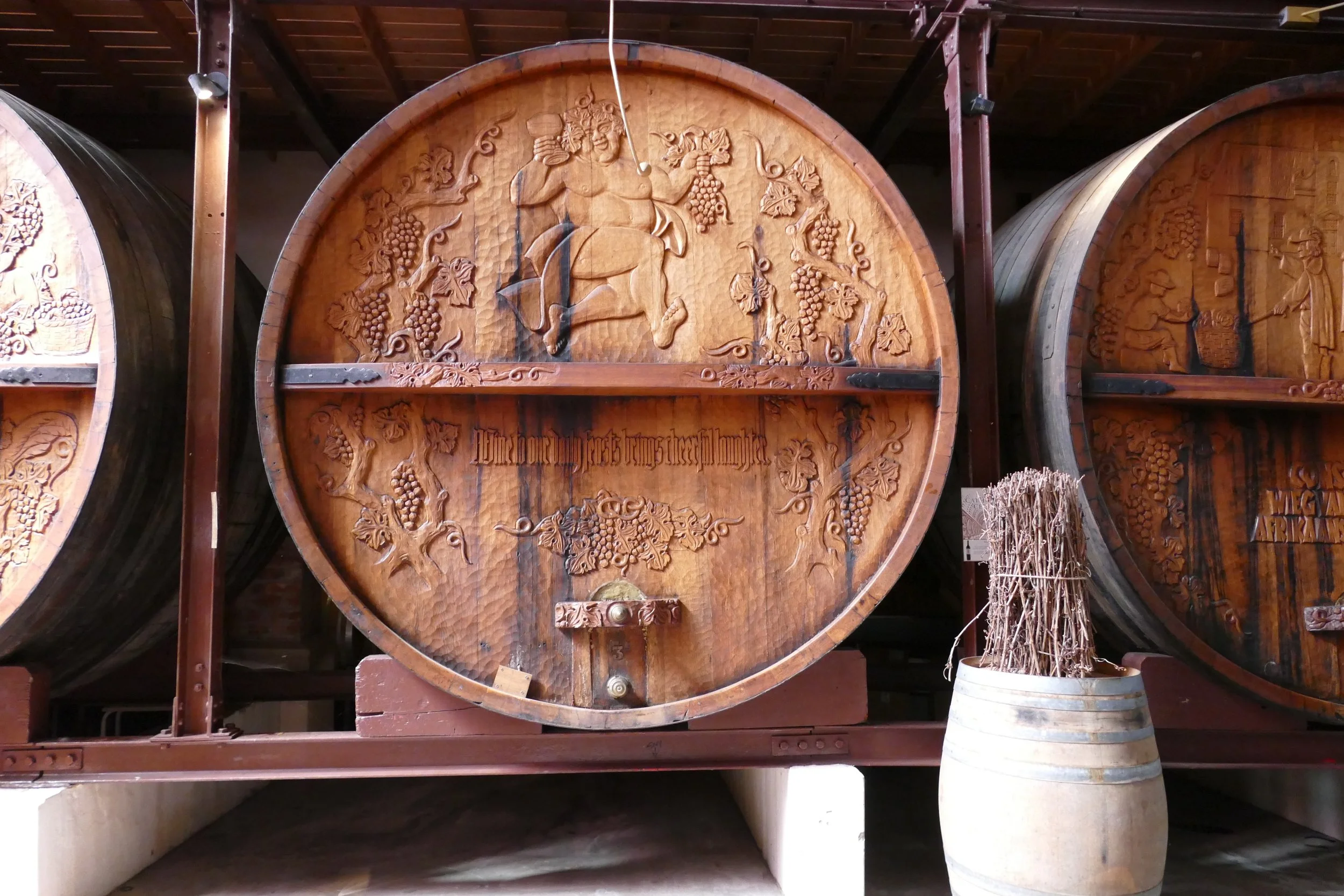   Wooden cask at KWV Winery  