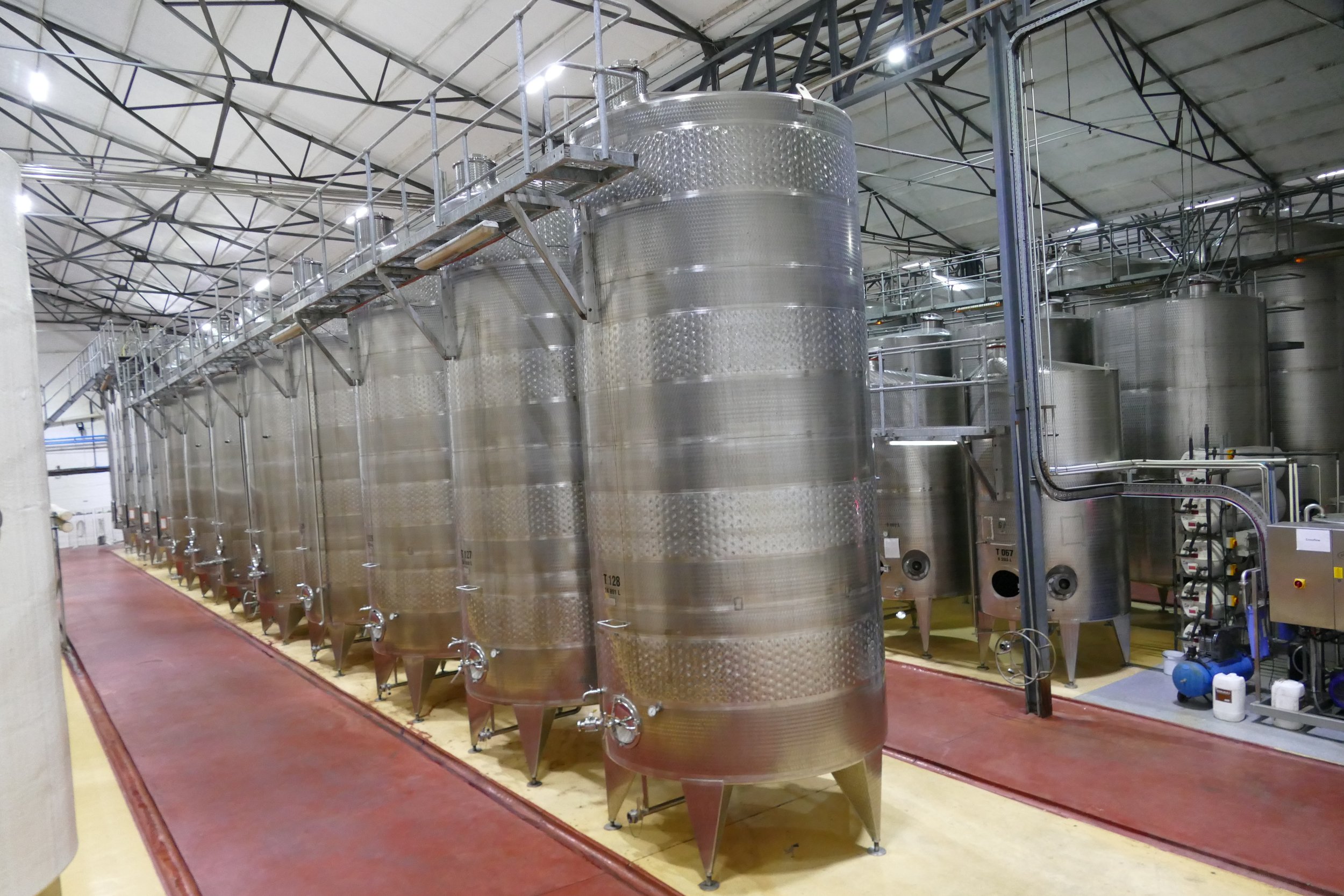   Stainless steel vats  