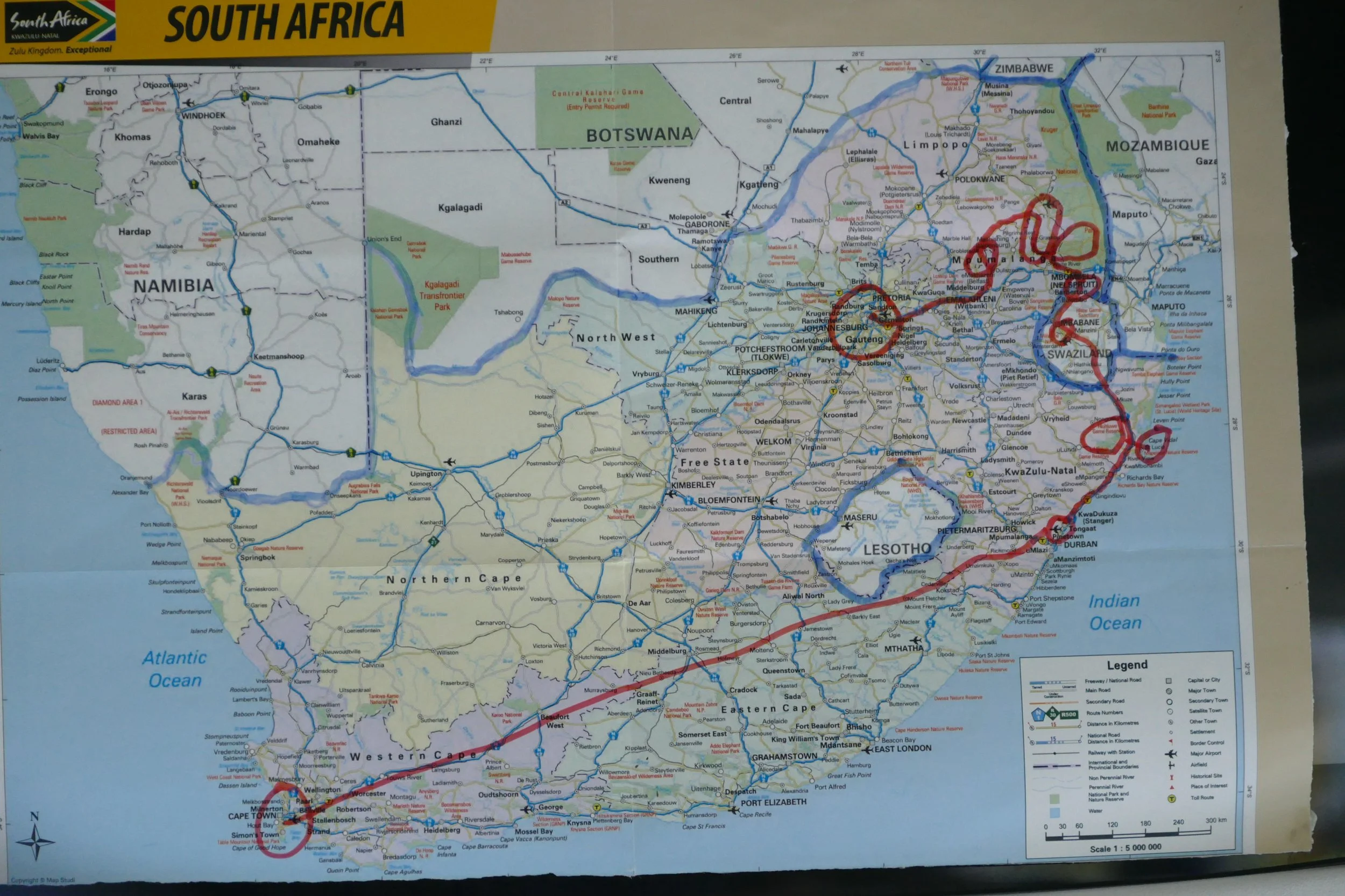 Our route through South Africa 