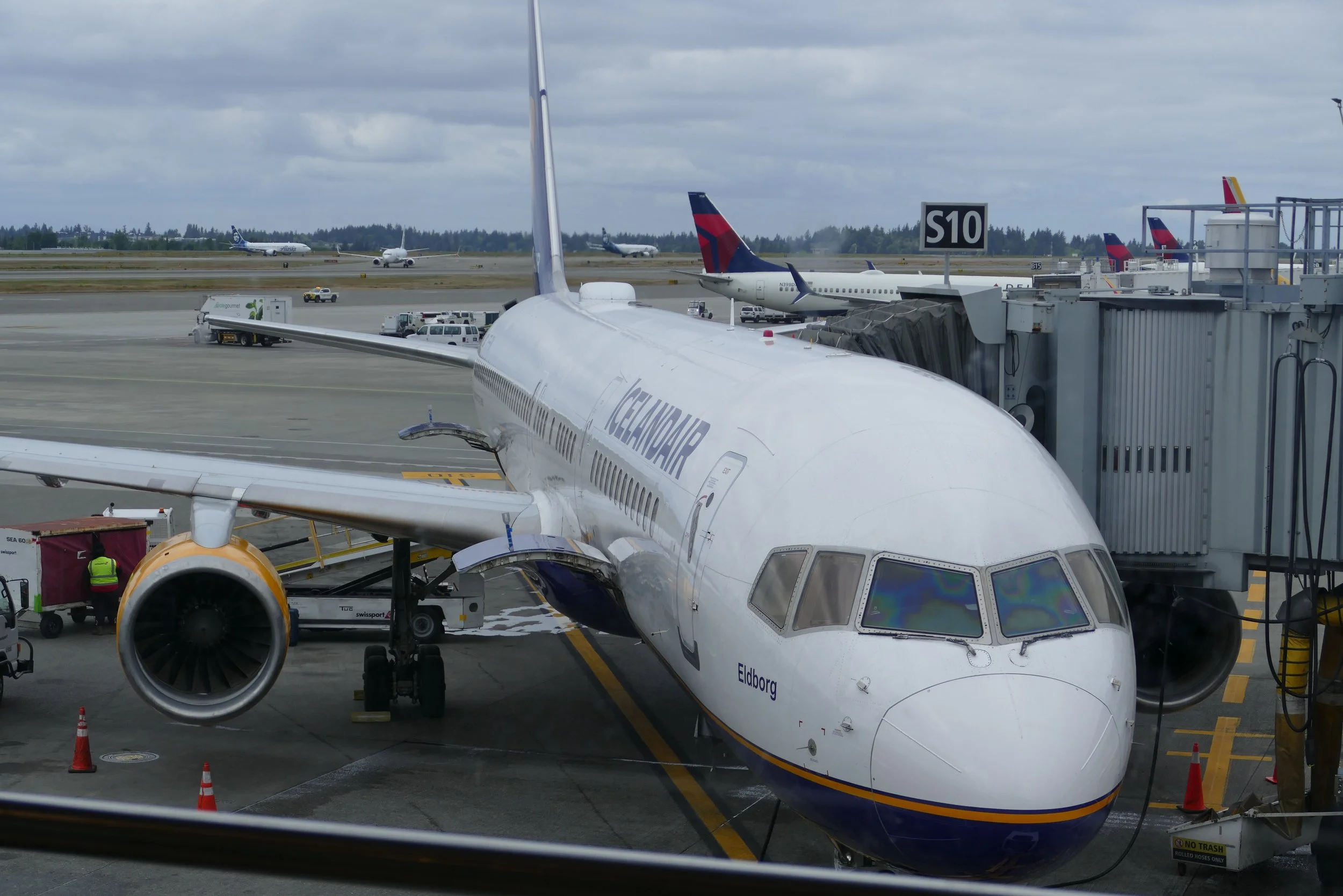  Iceland Air flight from Seattle to Reykjavik 
