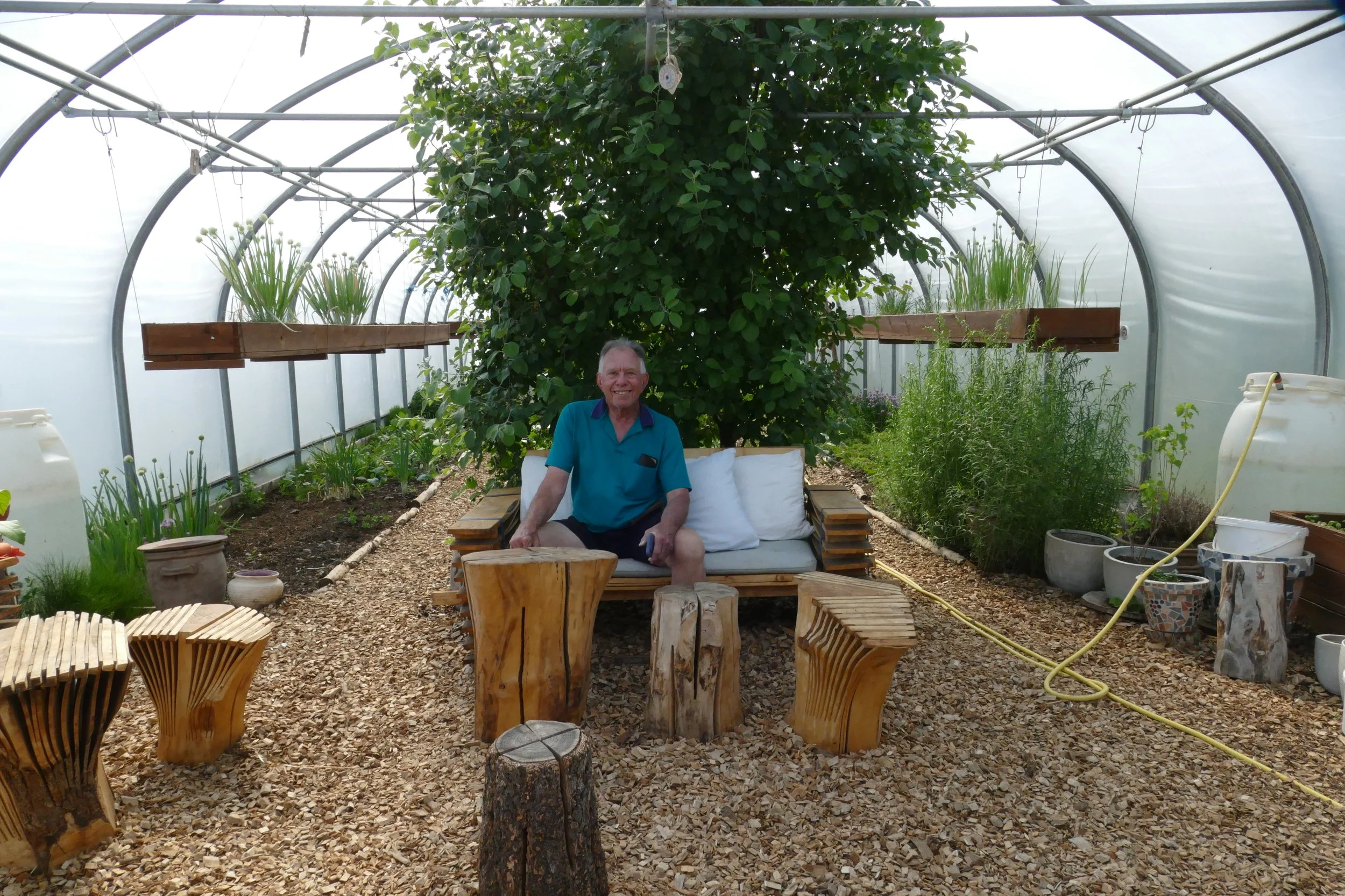  A greenhouse near the lake 
