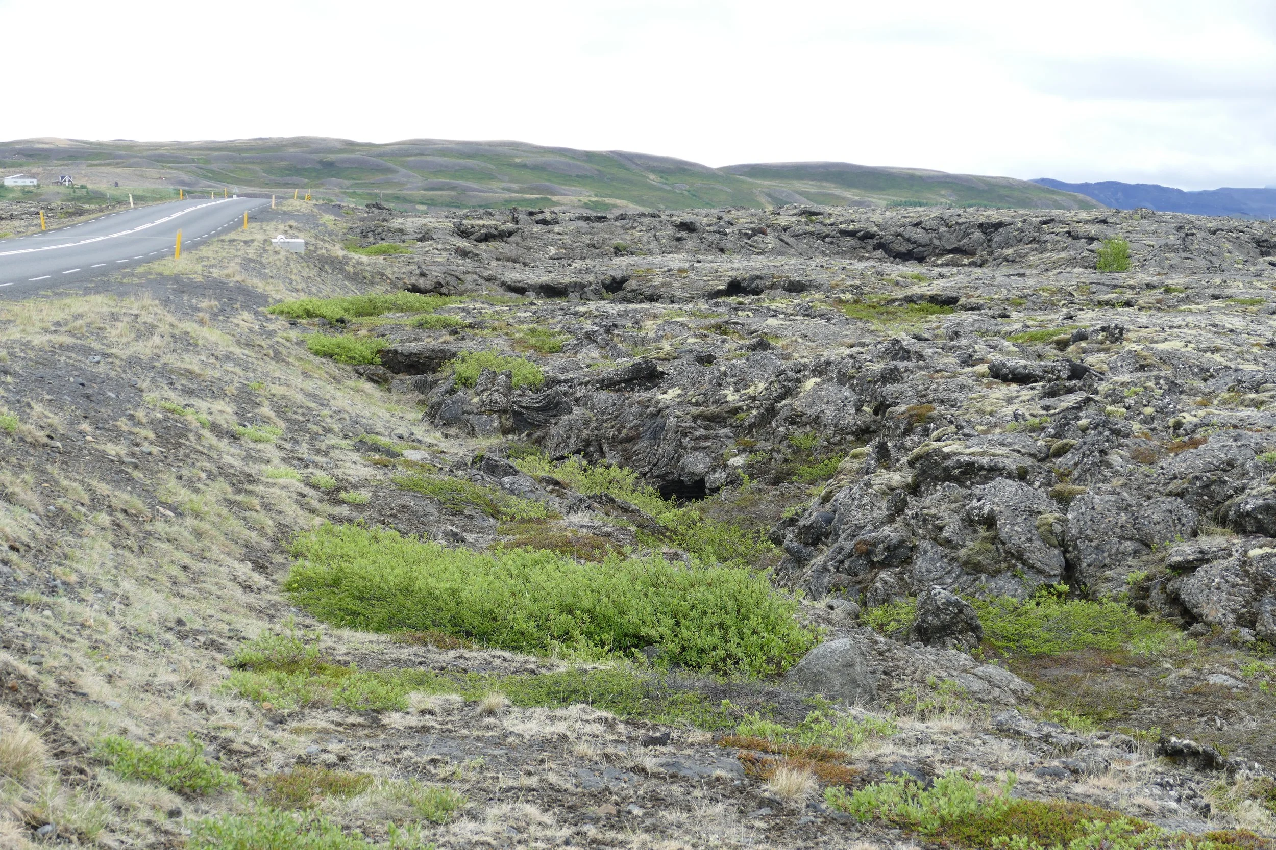  Lava alongside the road 