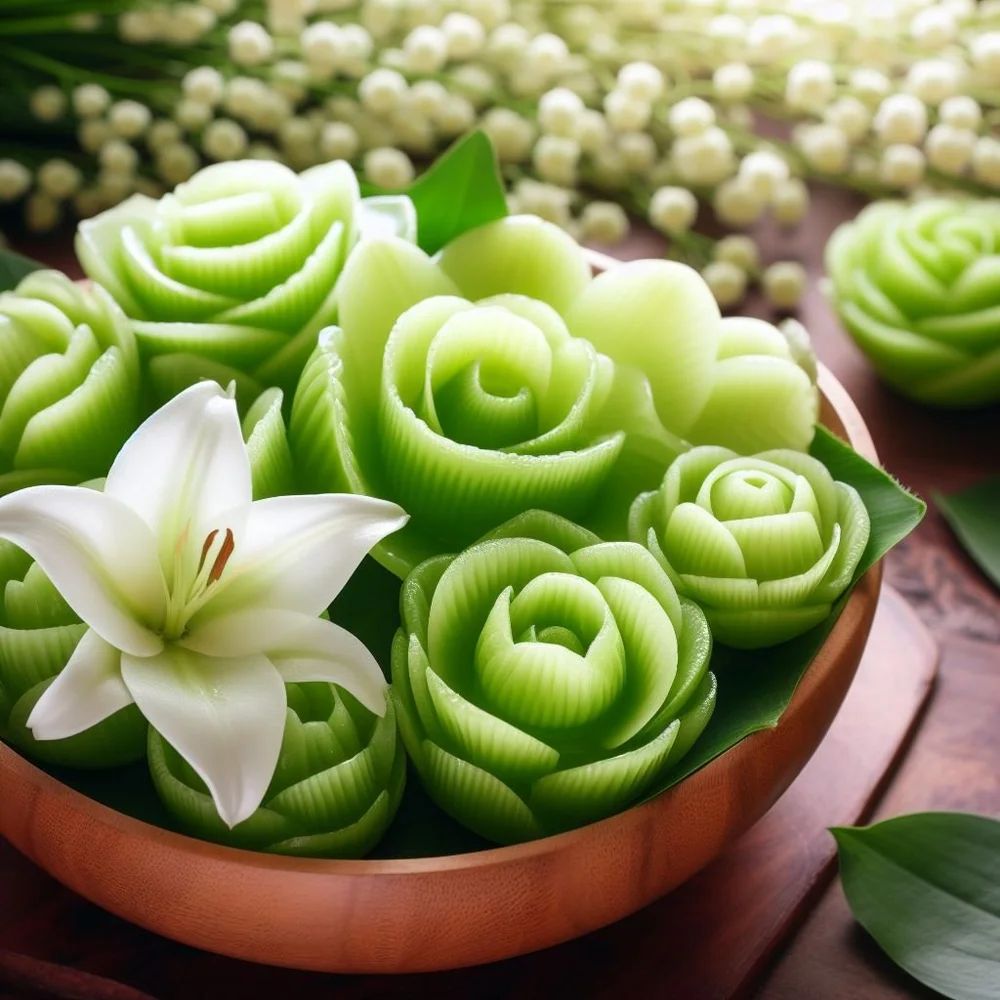 Green melon flowers