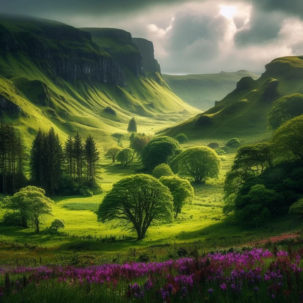 Fresh green hills