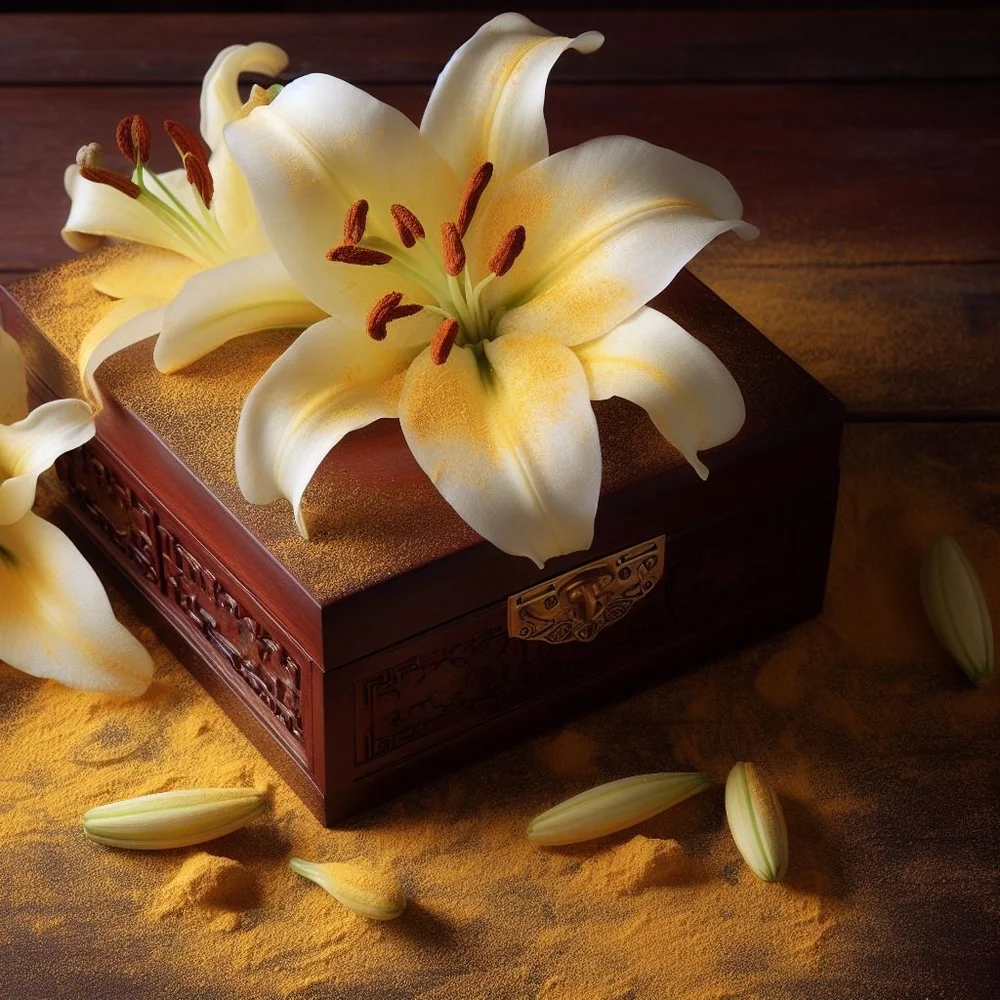White flower with a dark mood