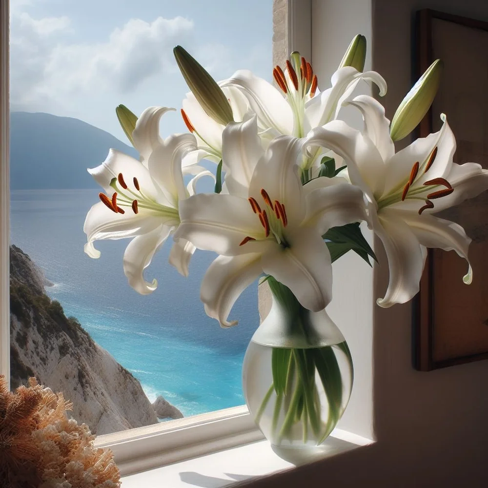 Saline crystalline lilies