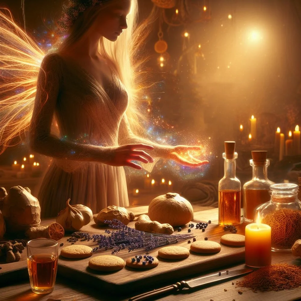 Baked gingerbread and incense