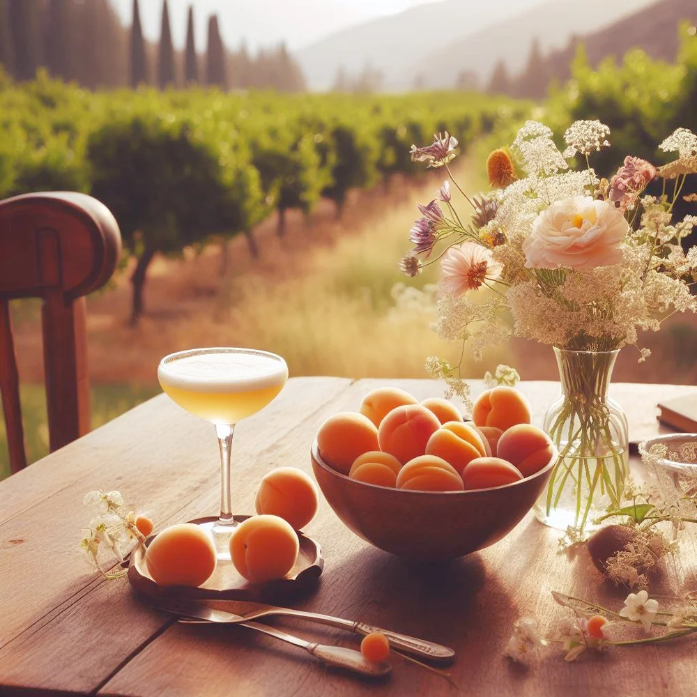 Apricot and flowers