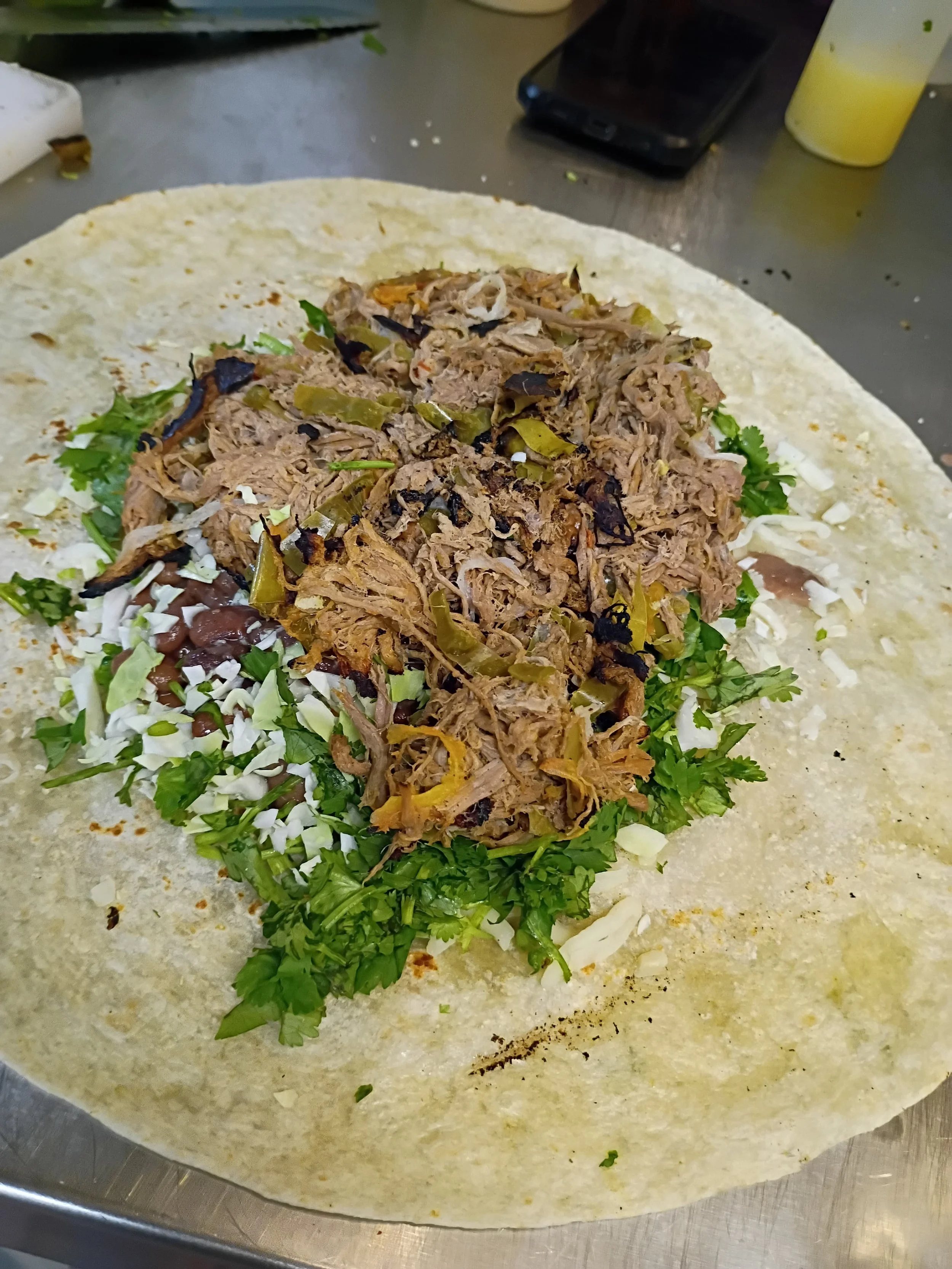 Machaca (shredded beef) Burrito