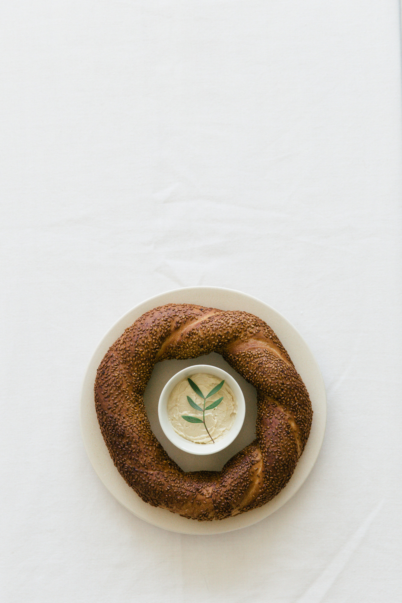 Simit with hummus | photography &amp; styling by Joske Simmelink