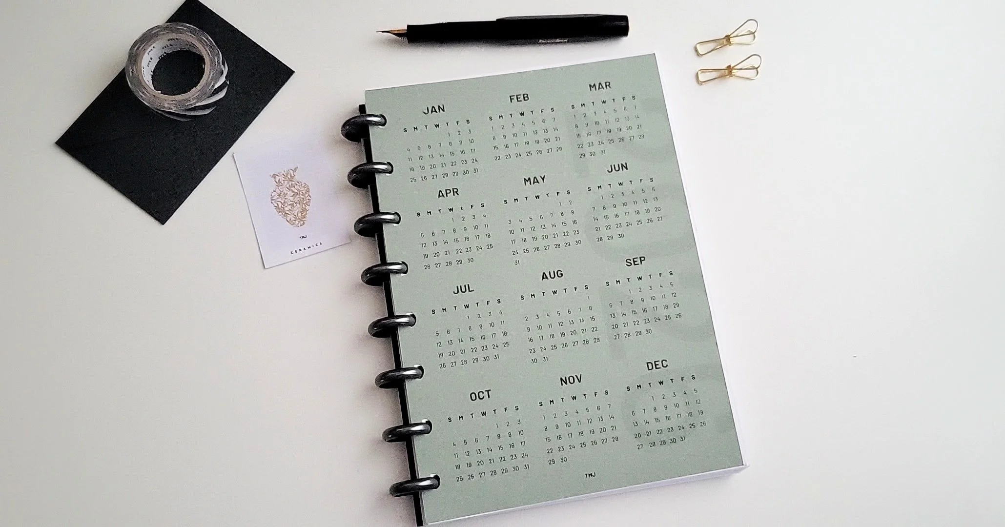 Unpunched A5 2026 Calendar Dashboard