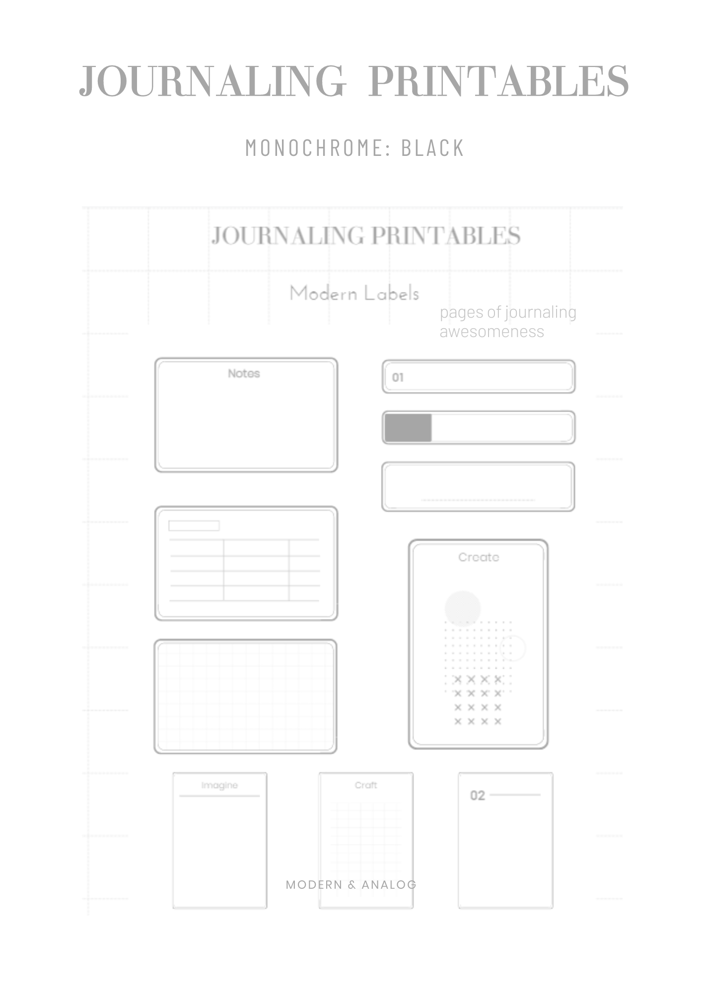 FREEBIES The Modern Journaler