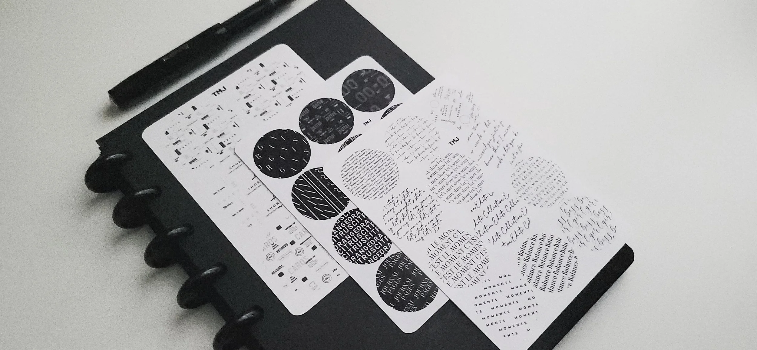 Typography Circles Sticker Bundle