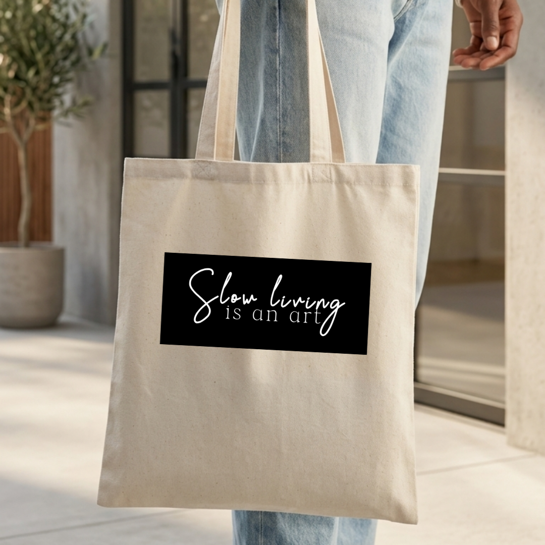 Tote Bag: Slow Living is an Art