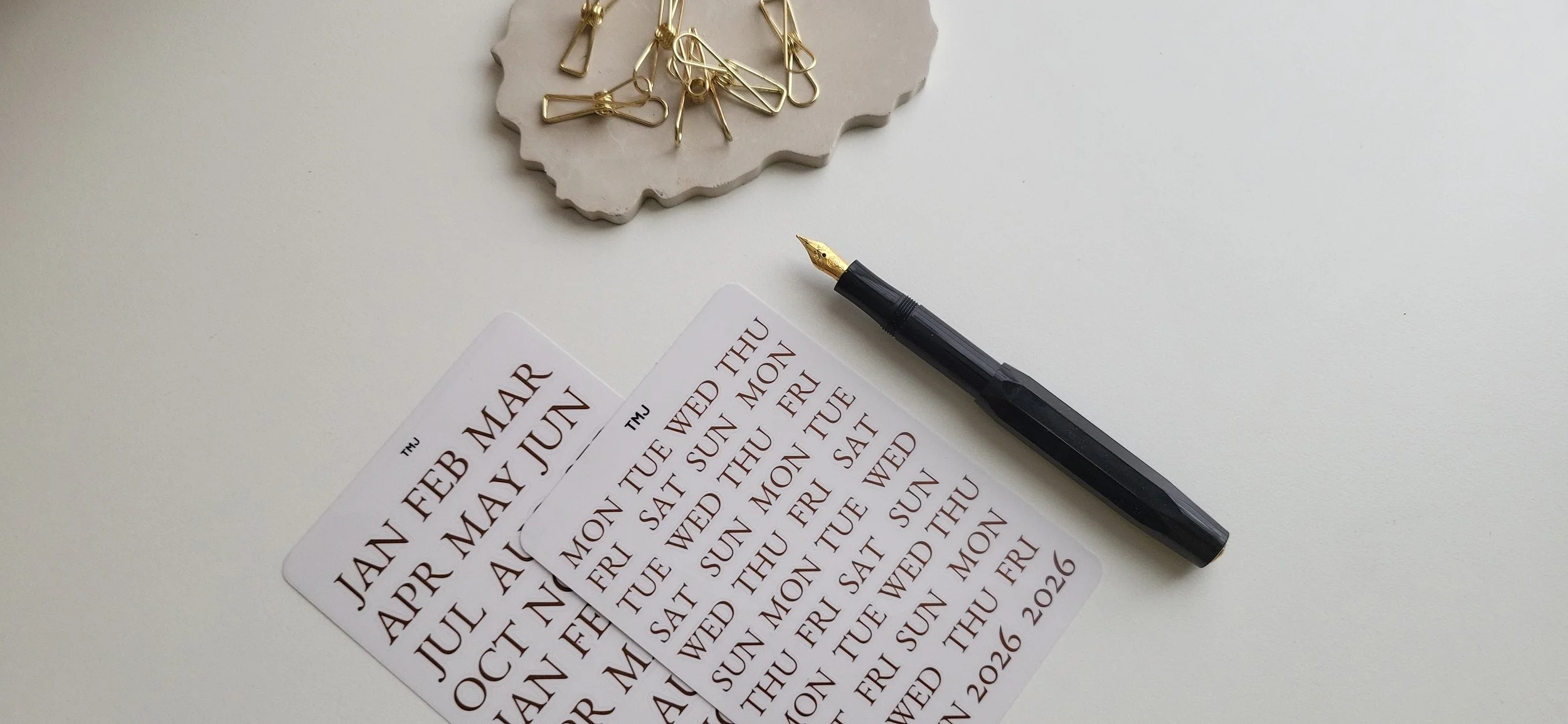 Days & Months Serif Sticker  Bundle (+ colors)