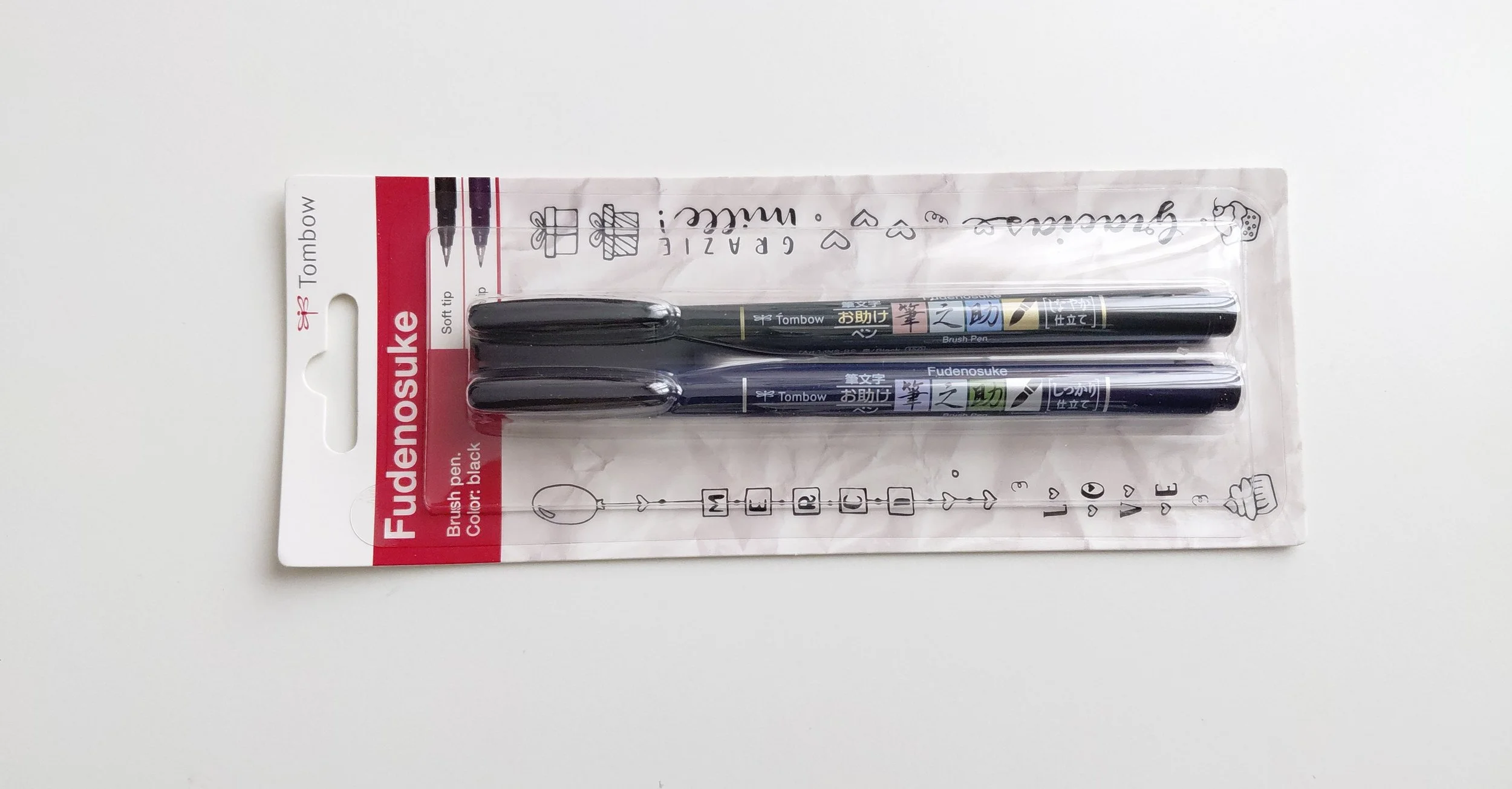 Tombow Fudenosuke 2-piece Set Blistered