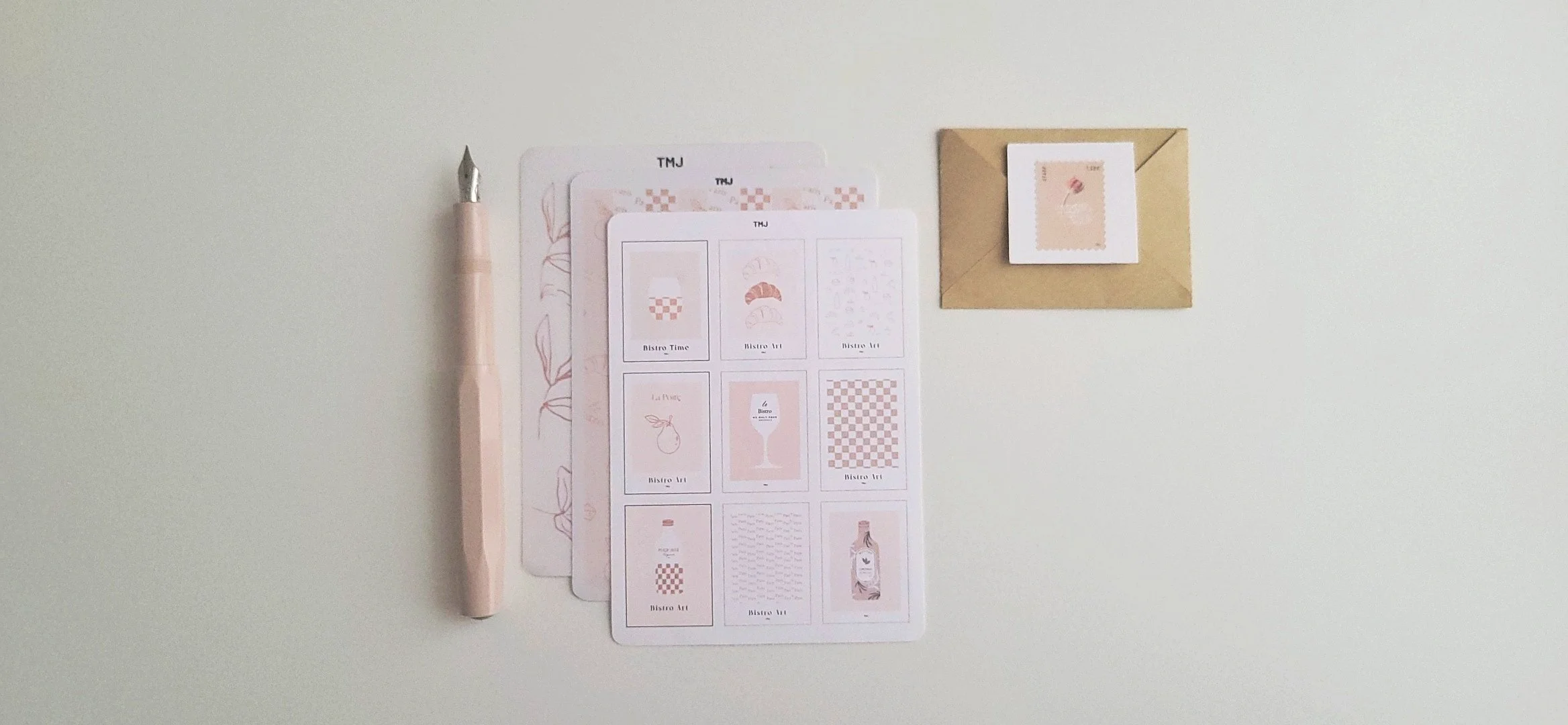 Bistro Sticker bundle - Coral