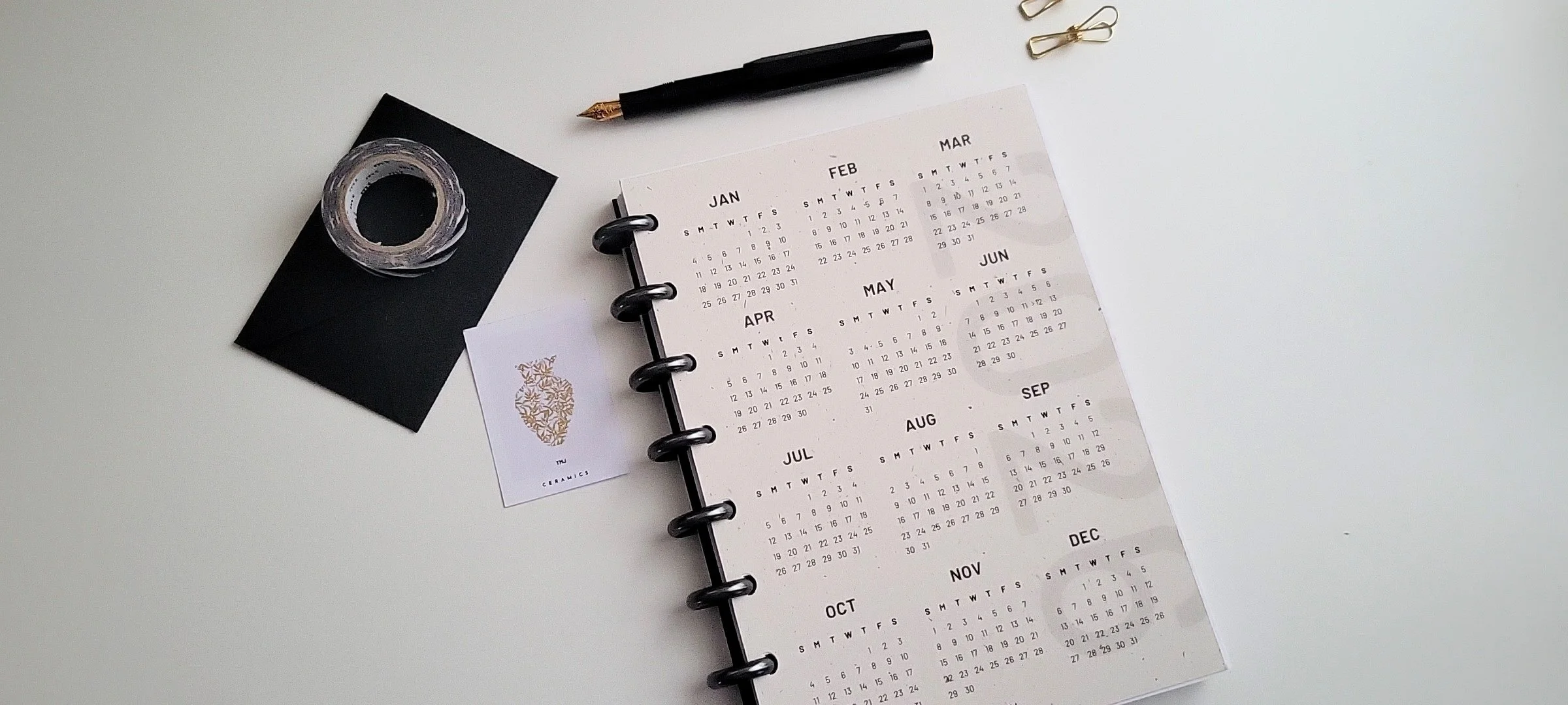 Unpunched A5 2026 Calendar Dashbaord "Recycled Paper"