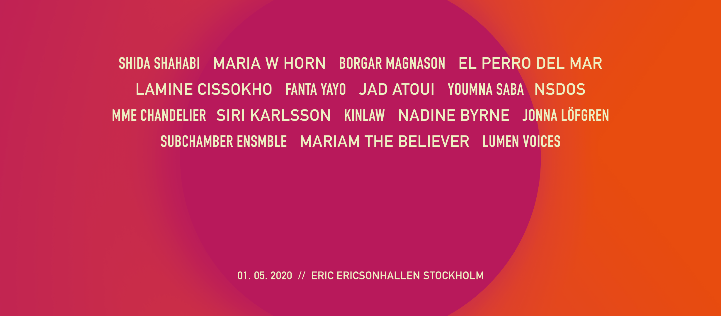 LUMEN PROJECT STOCKHOLM 2020 - CANCELLED
