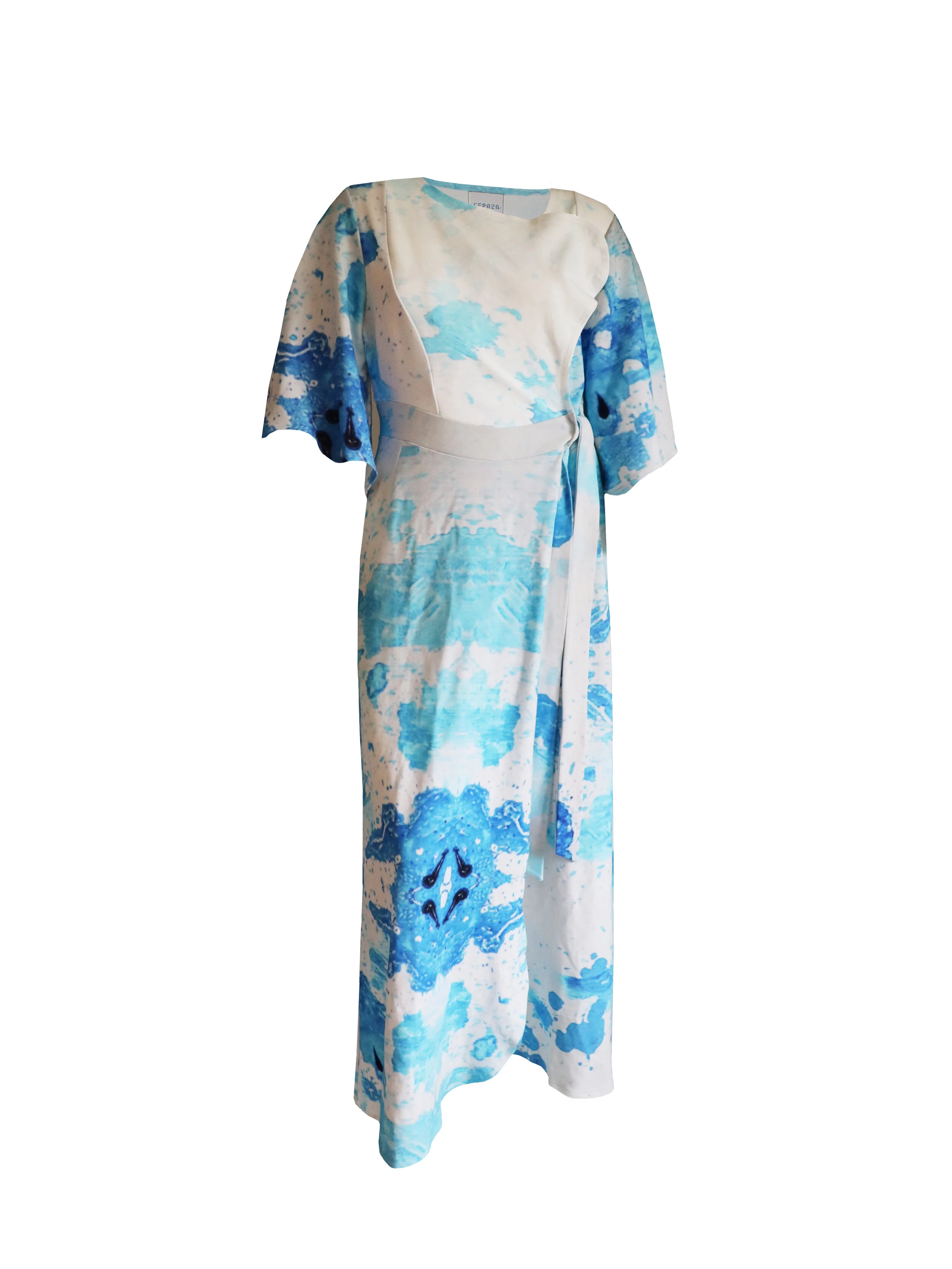 colourful wrap dress