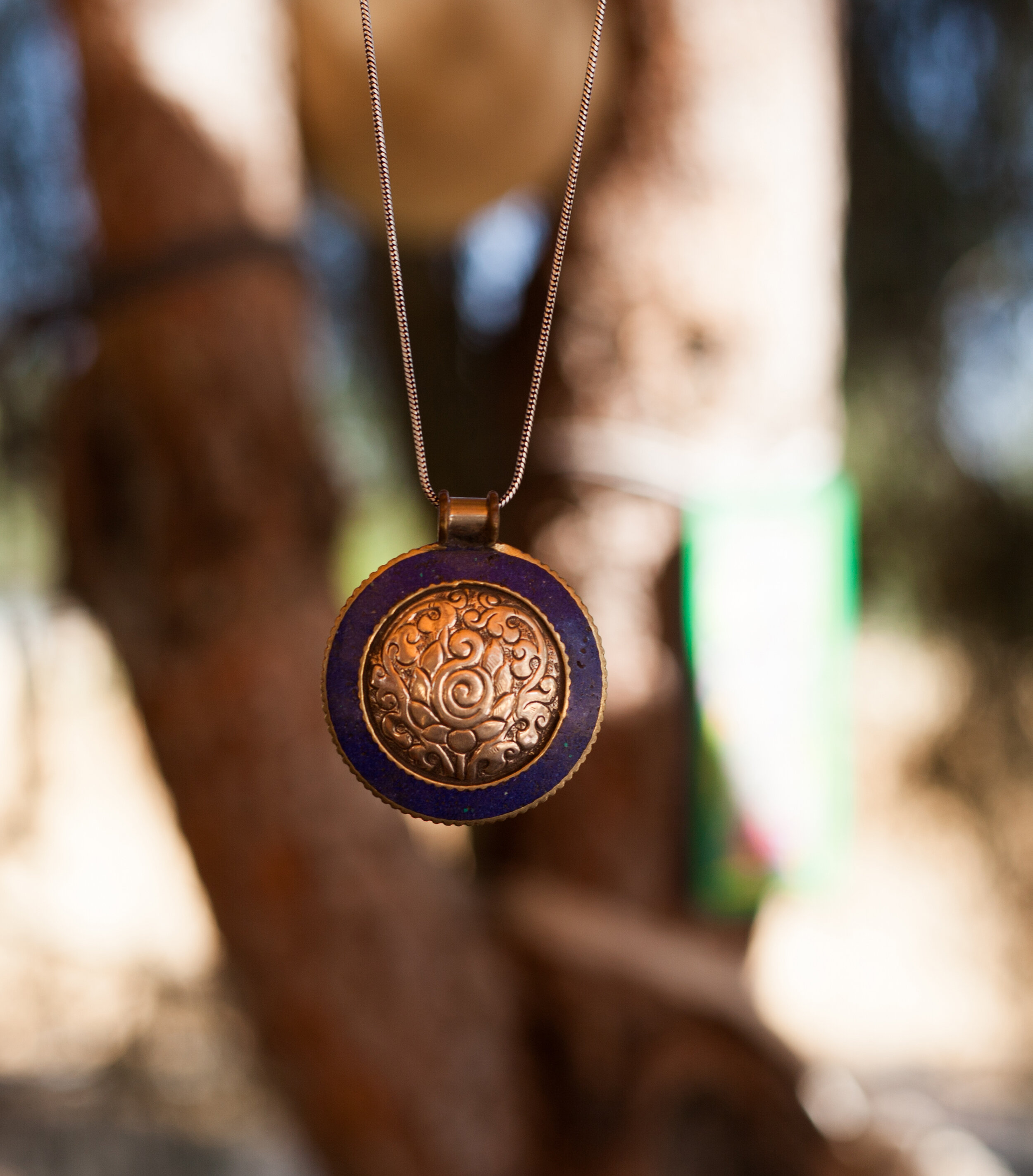 Lapis Blue Mirchi Pendant