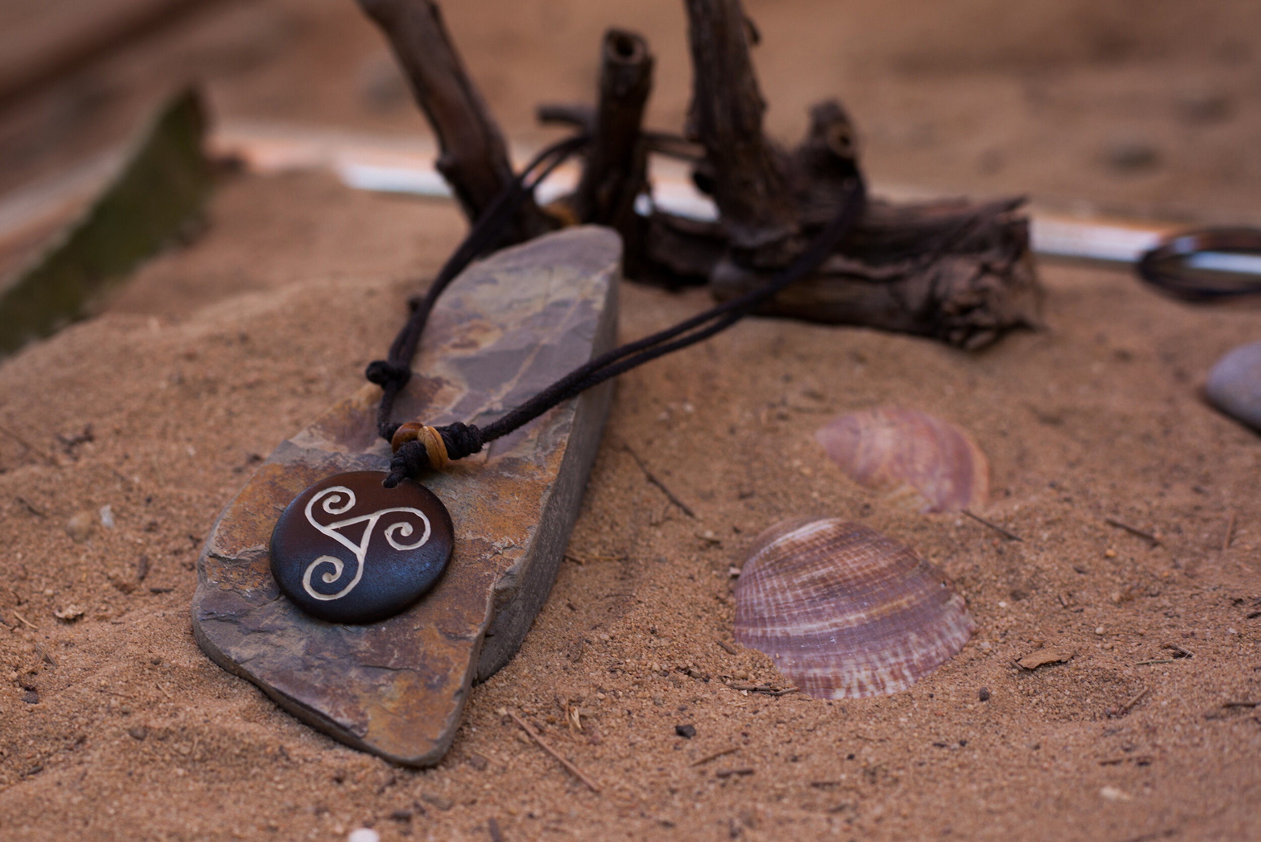 Holy Trinity Wooden Necklace