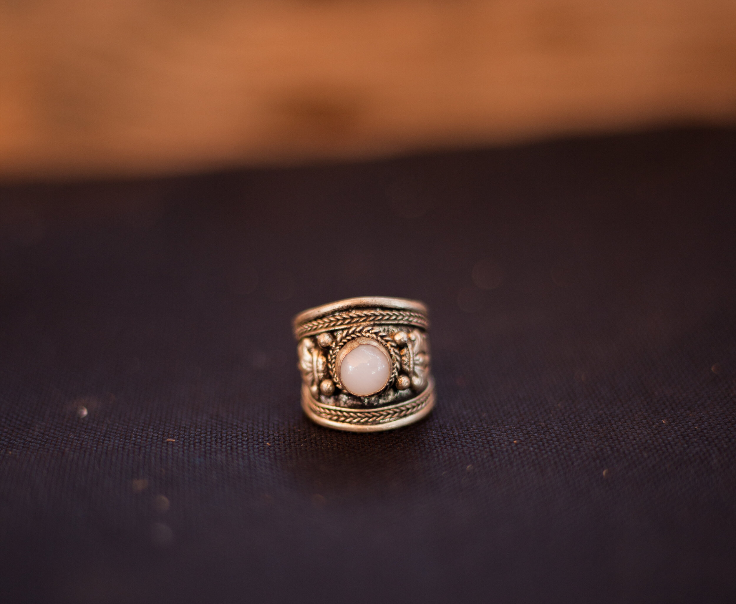 Moonstone Tibetan Ring