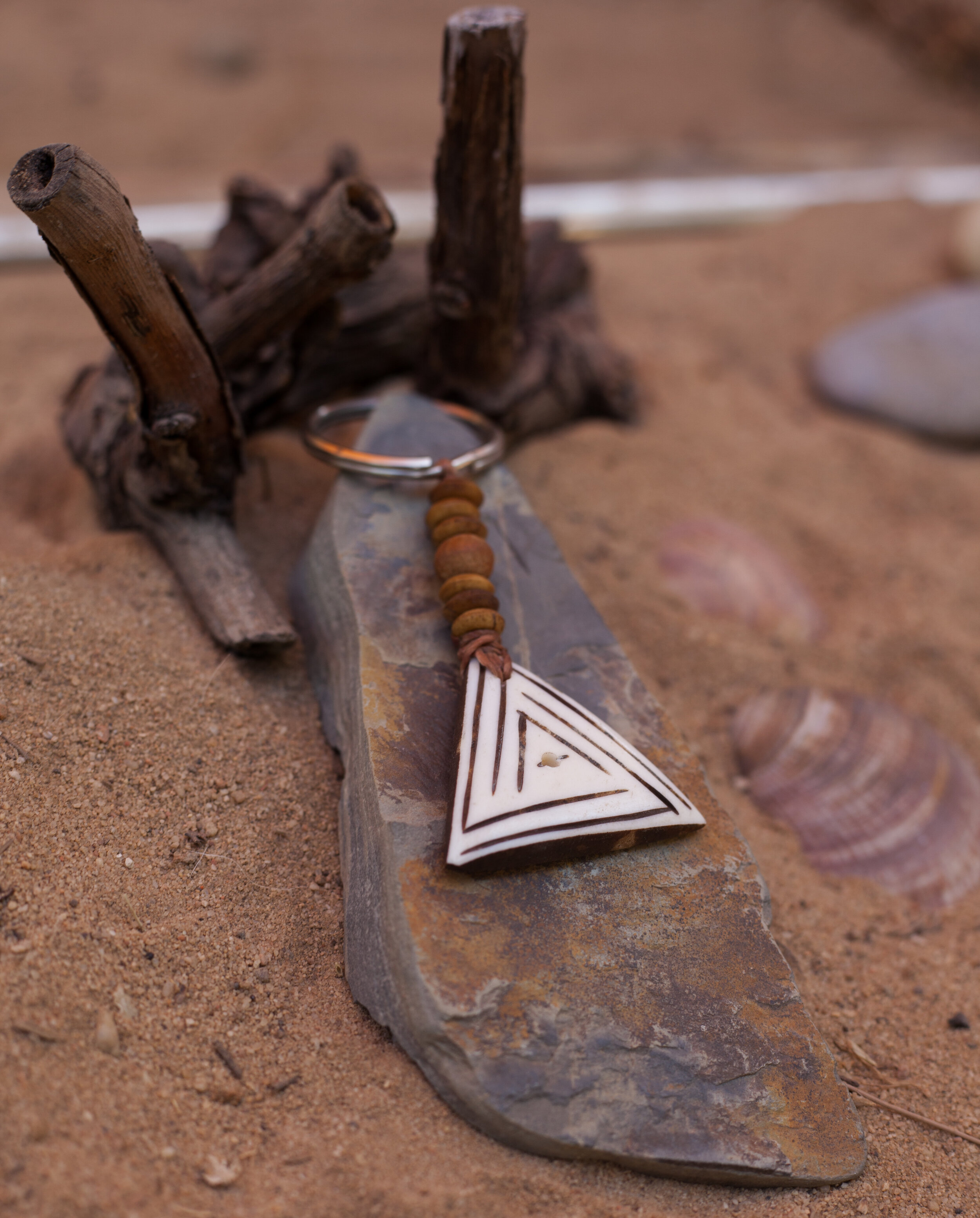 Triangle Spiral Keychain