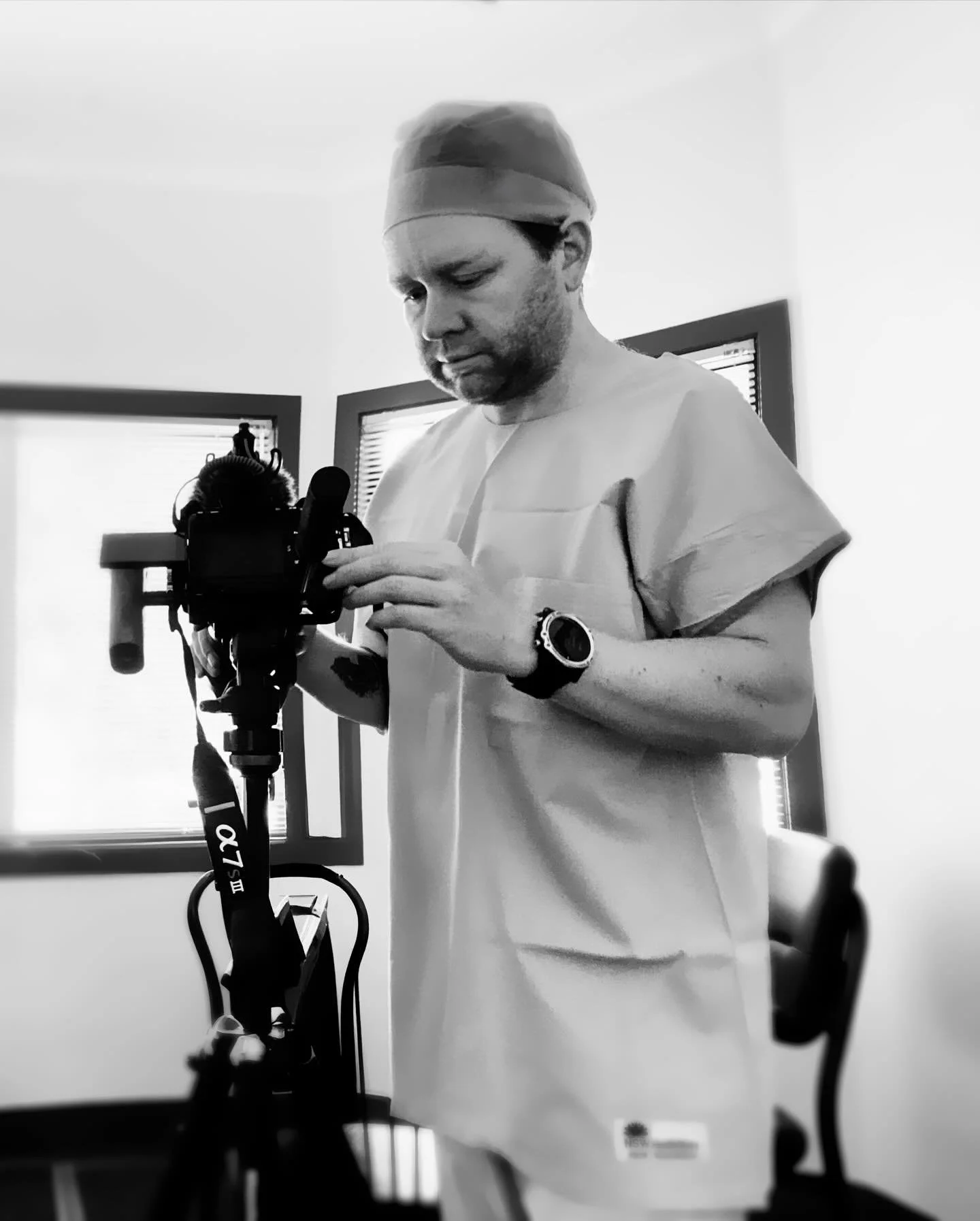 Andy gearing up ready to shoot some surgery with the Northern Rivers Oral &amp; Maxillo Facial Surgery team 🔪