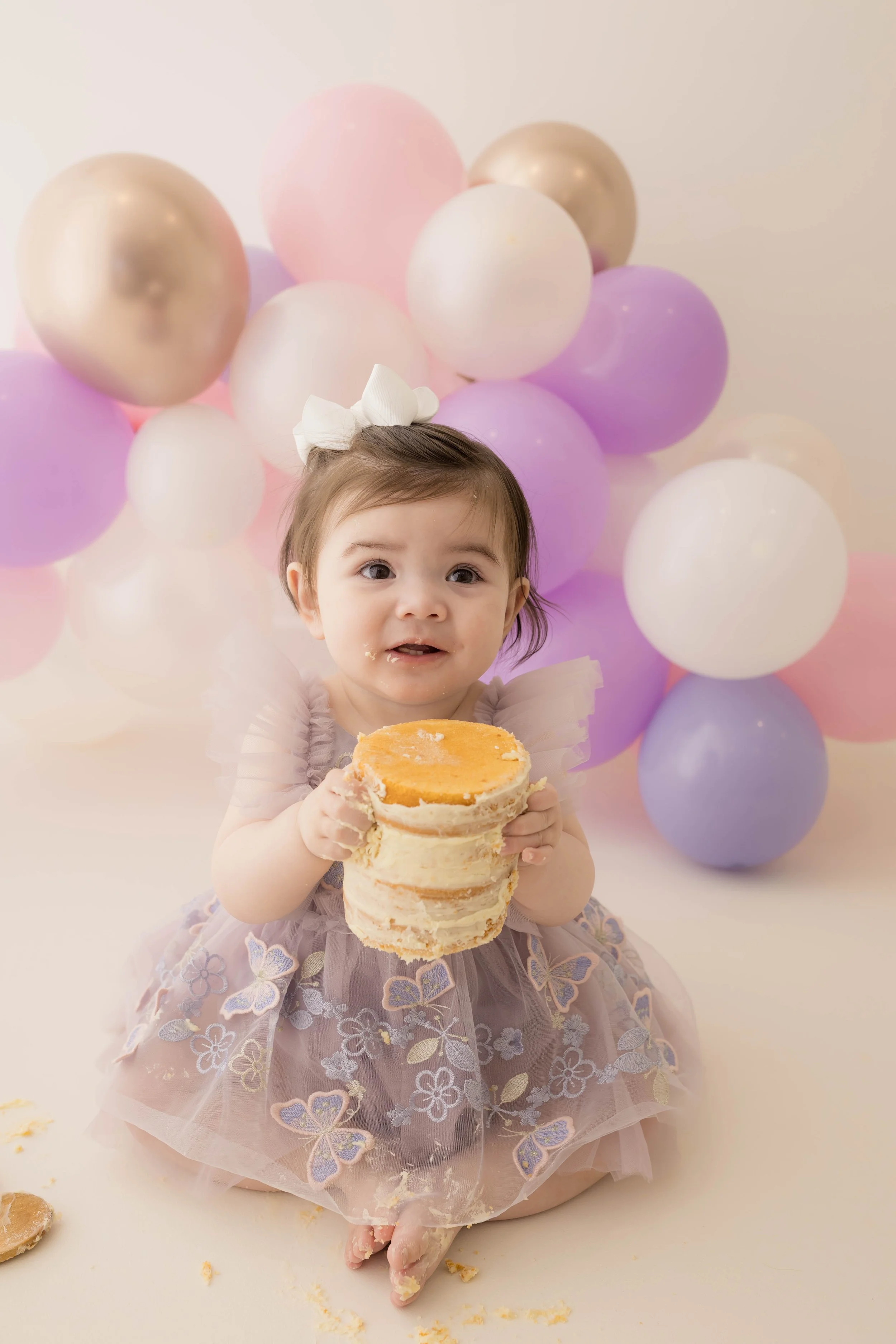 First birthday portraits in Bedfordshire studio