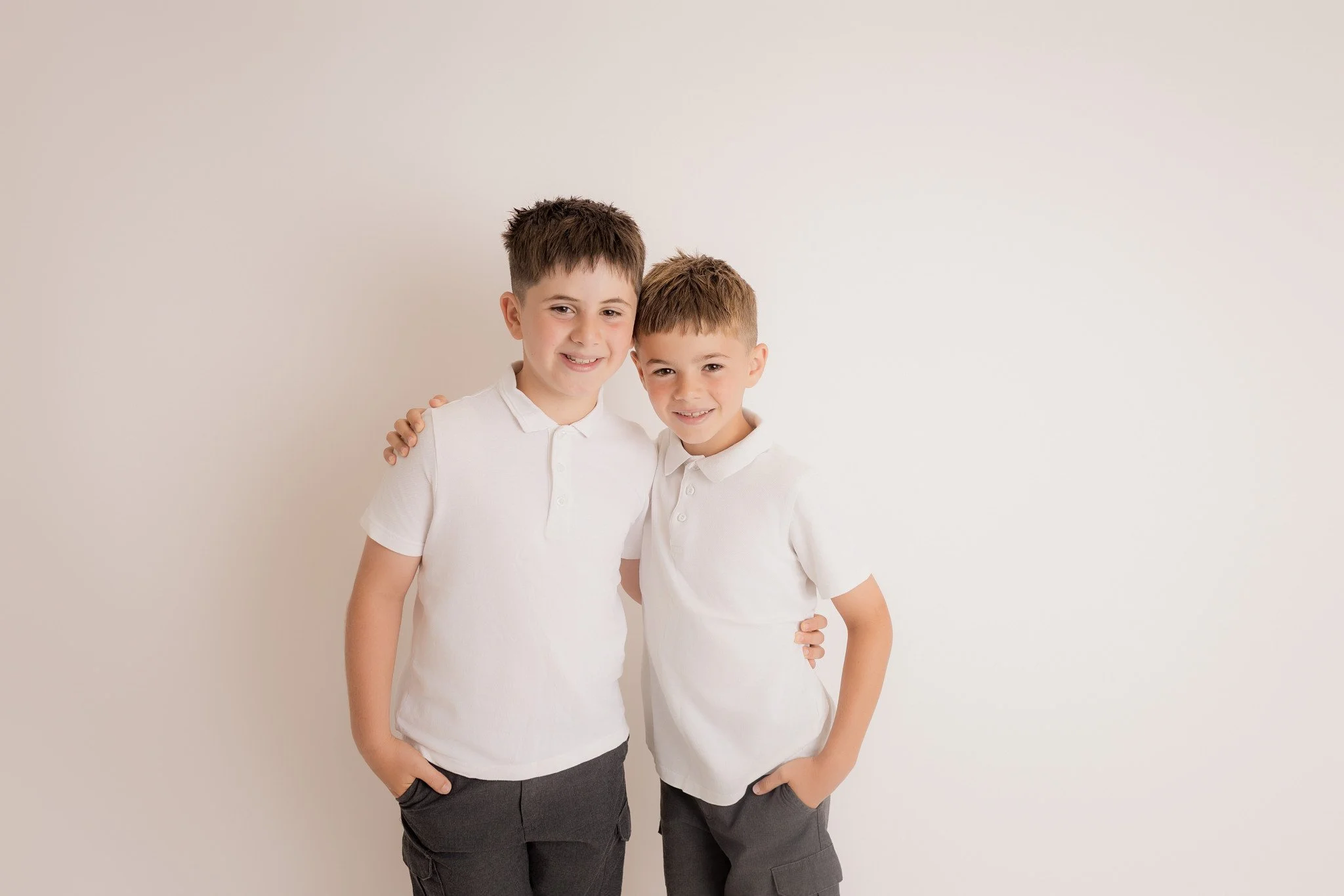 back to school photoshoot of two brothers