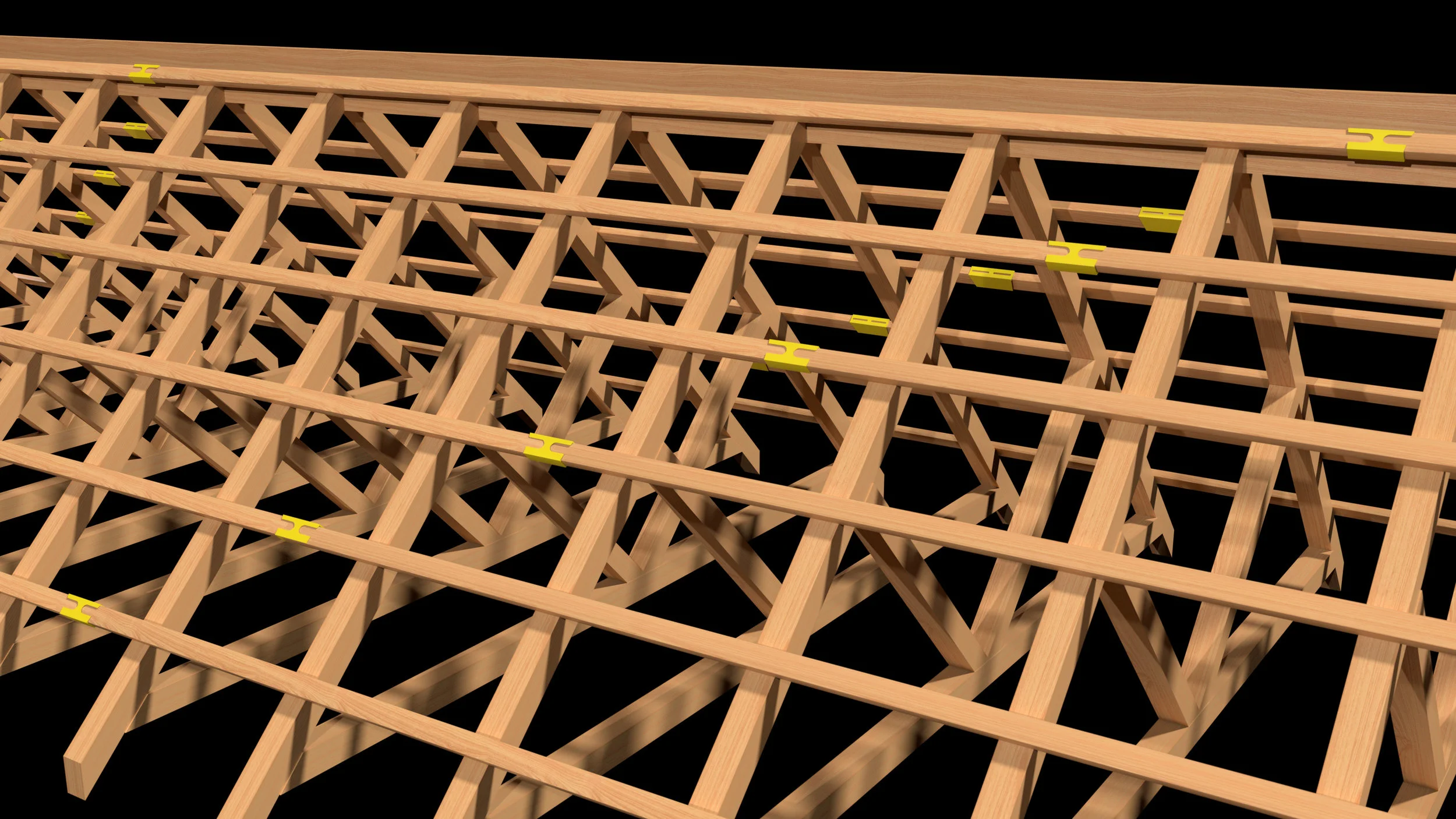 Yellow KEAH Roof Batten Joint (40mm x 25mm) x 20 — KEAH Products Limited