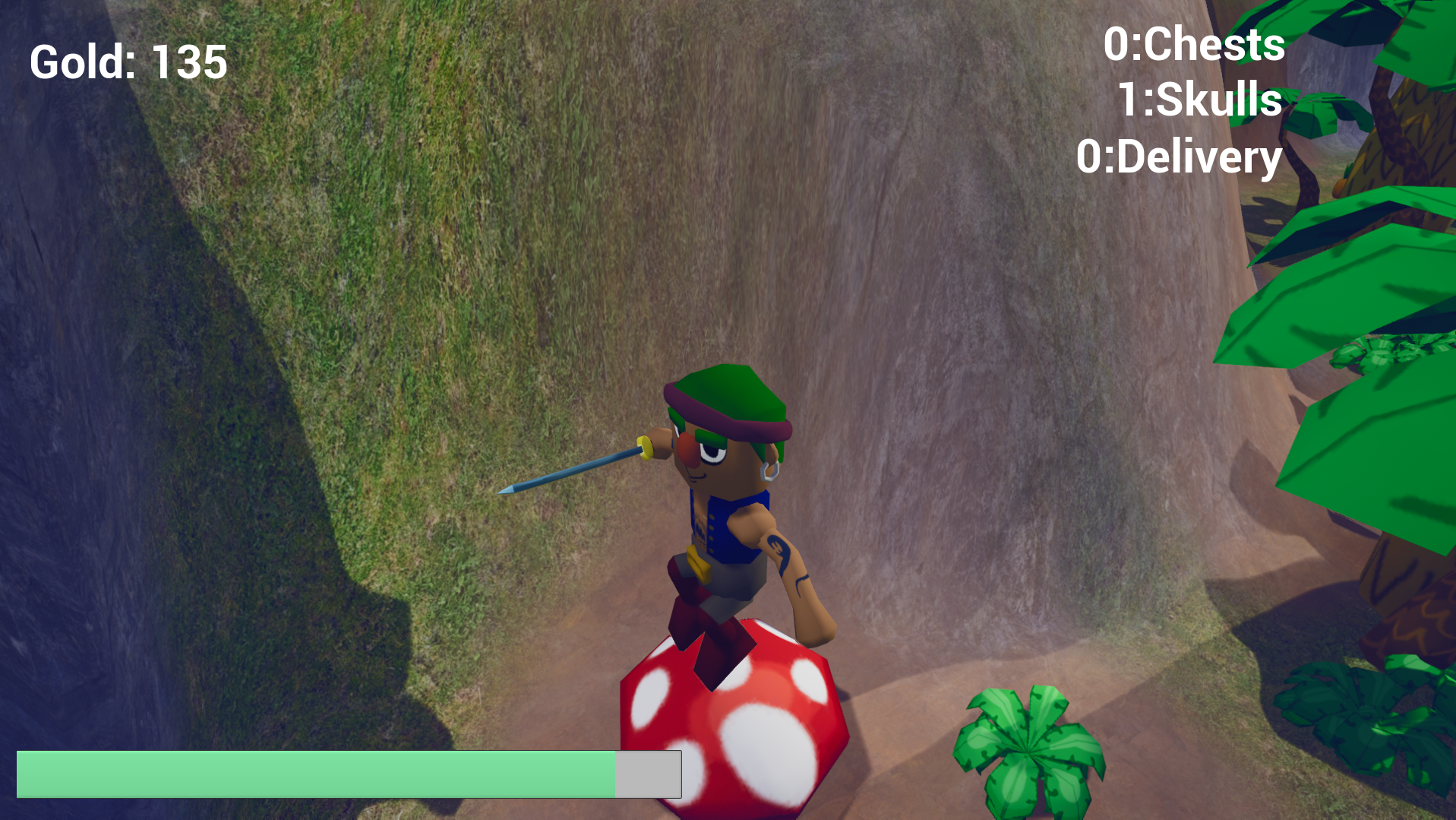 Bouncing on a mushroom