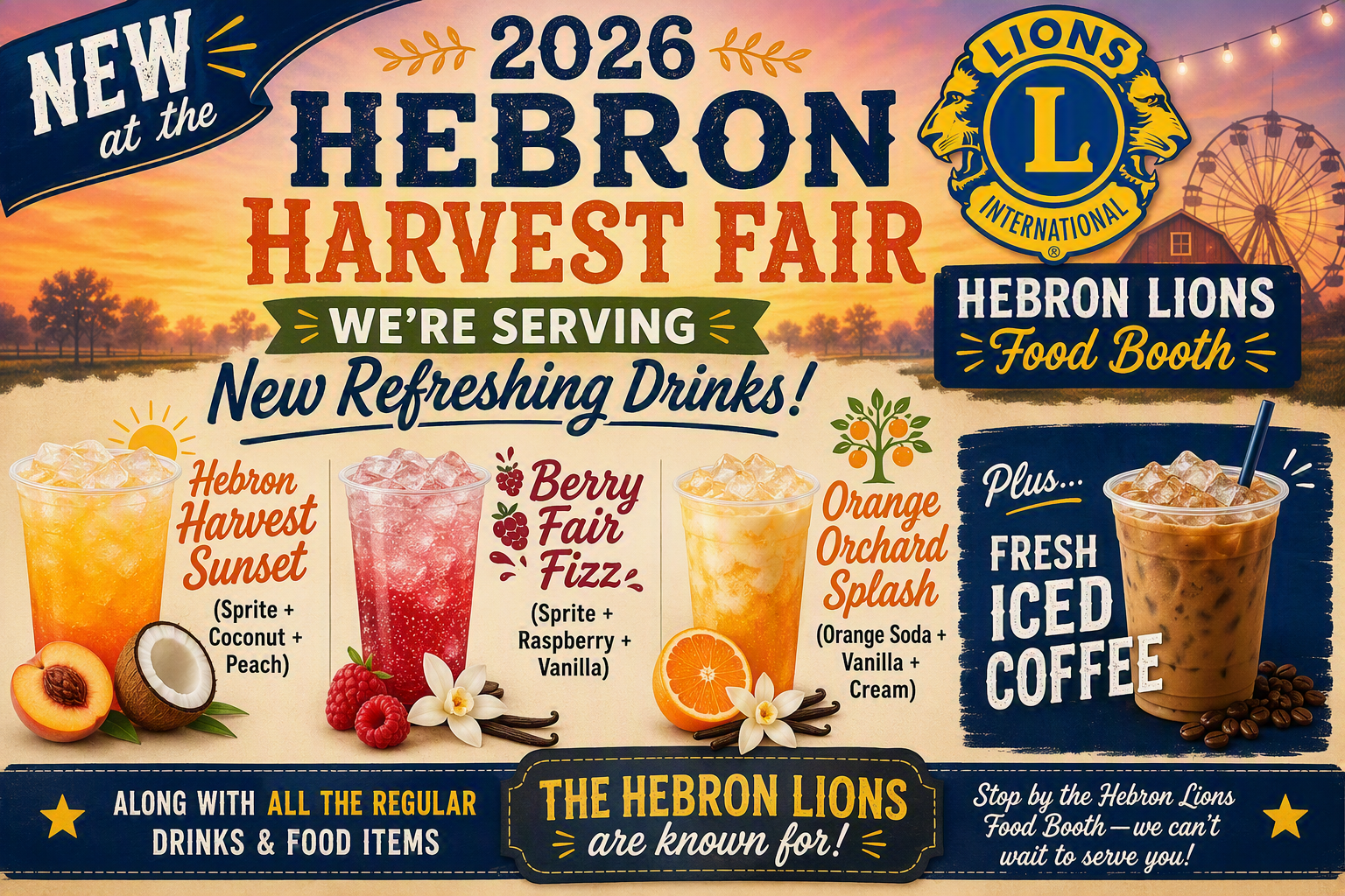 🍹 New for 2026 at the Hebron Harvest Fair!
